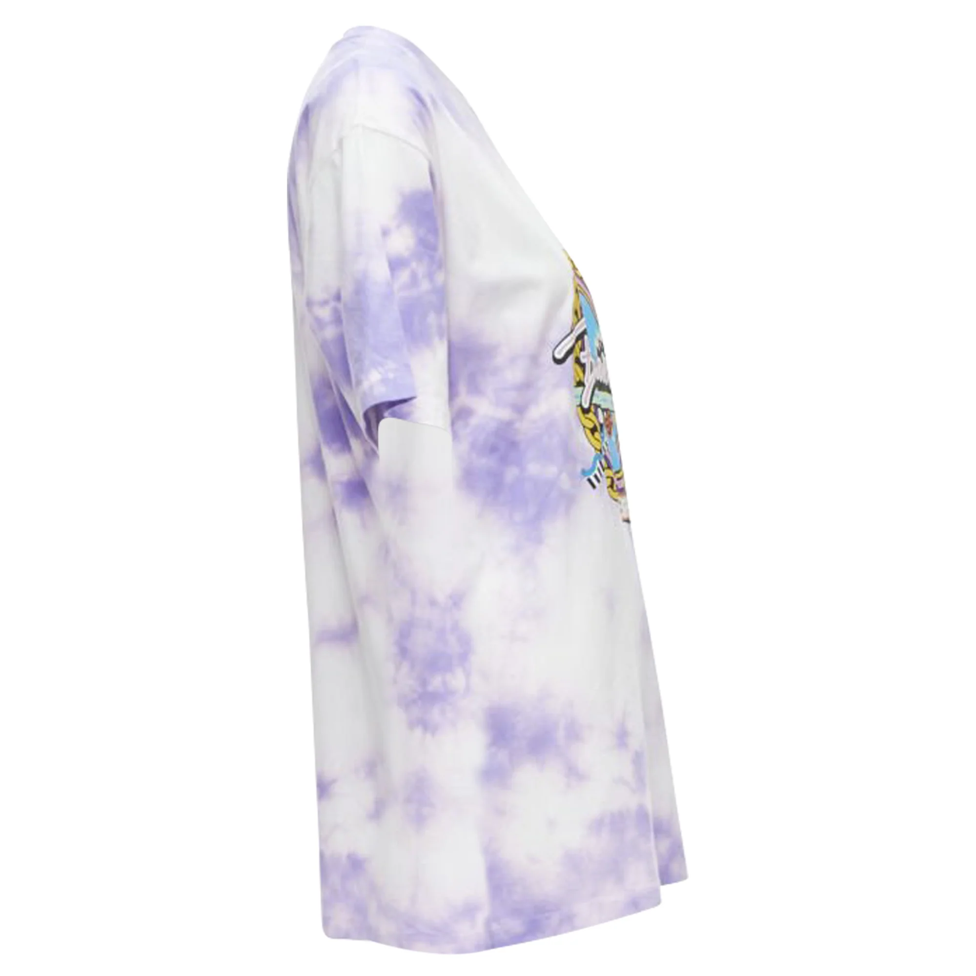 Women's Balmain cotton tie dye Depuis logo crew neck t-shirt - Image 4