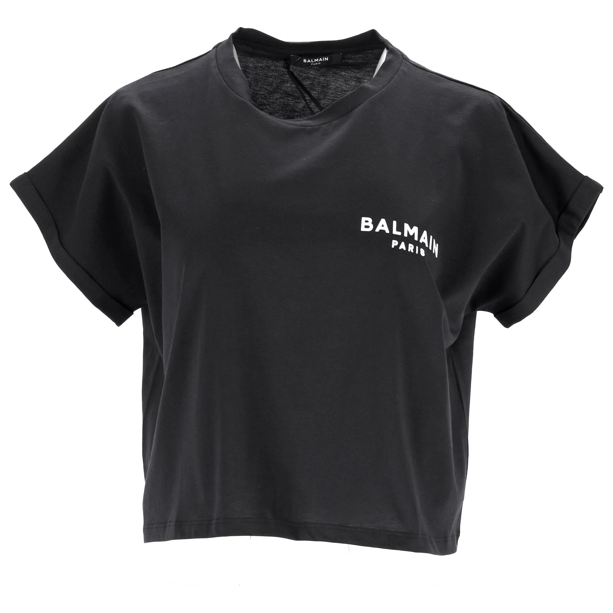 Women's Balmain Crop Top in Black
