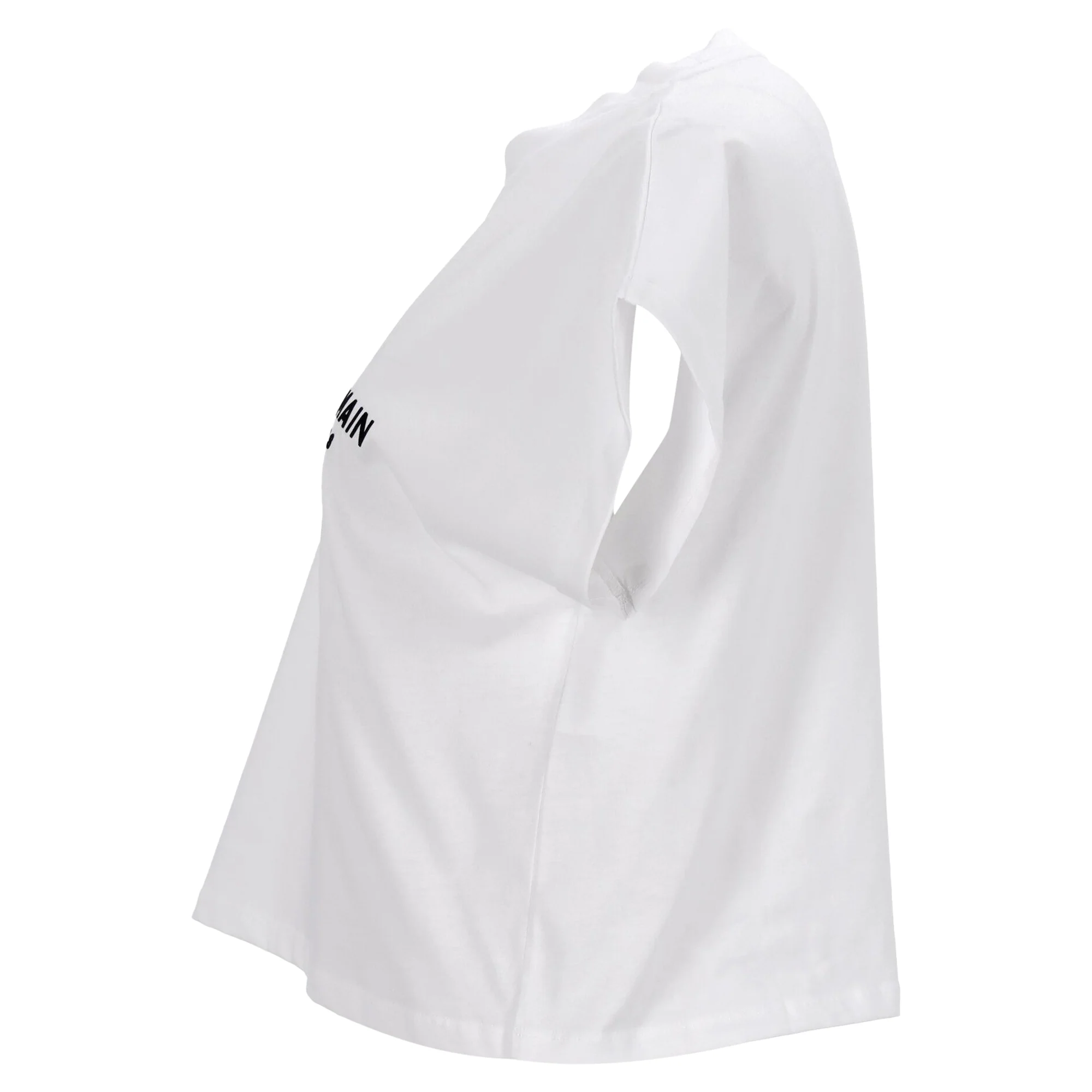 Women's Balmain Crop Top in White - Image 2