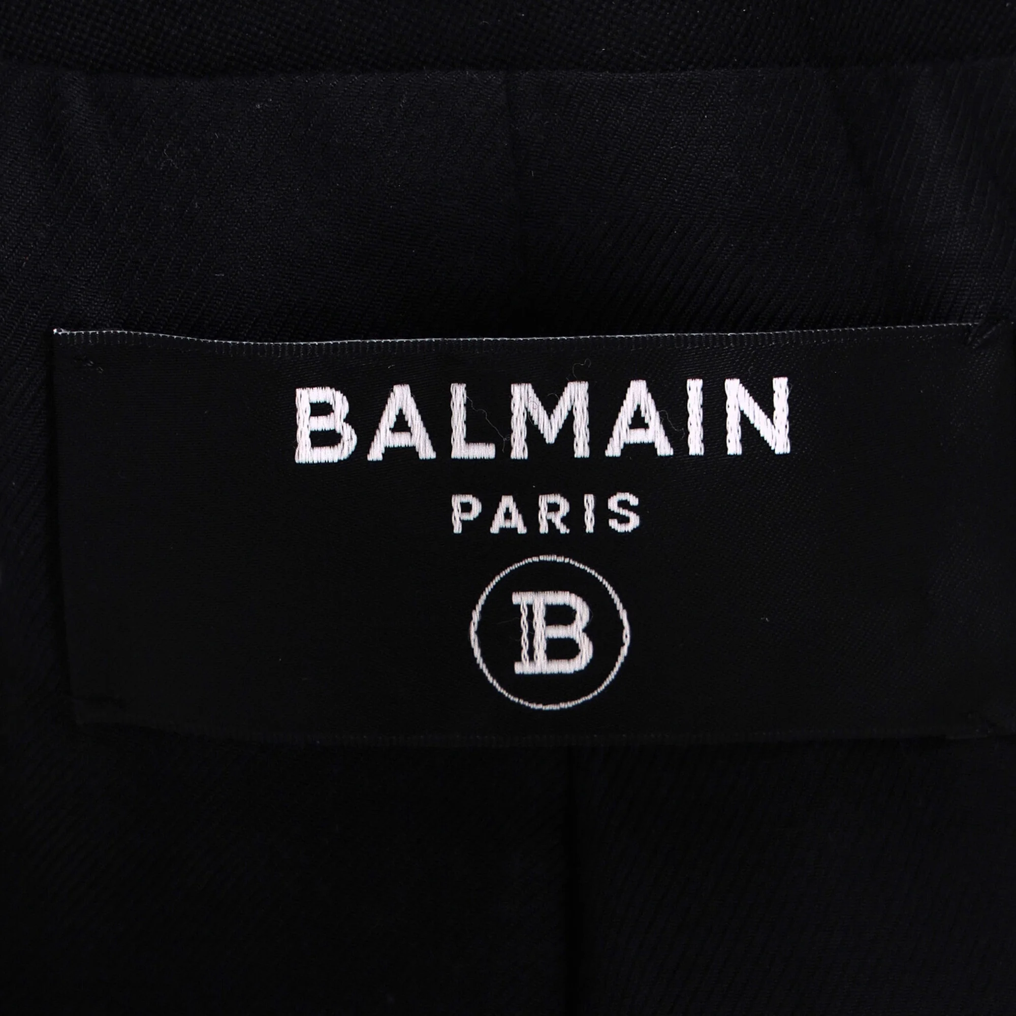 Women's Balmain Double-Breasted Blazer in Black Wool - Image 4