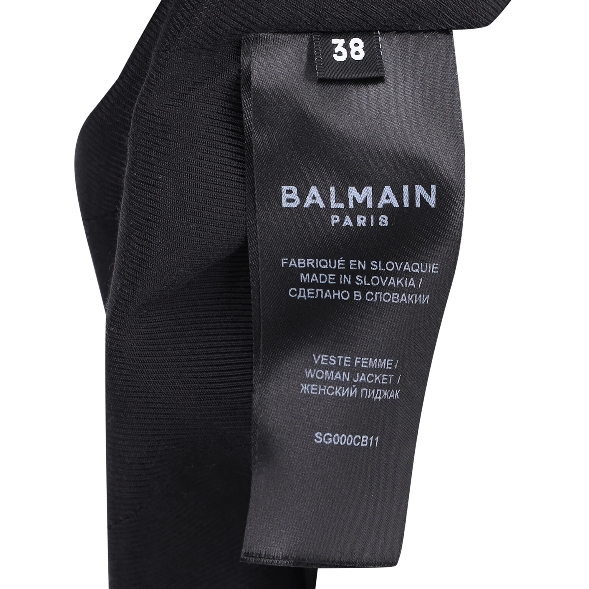 Women's Balmain Double-Breasted Blazer in Black Wool - Image 5