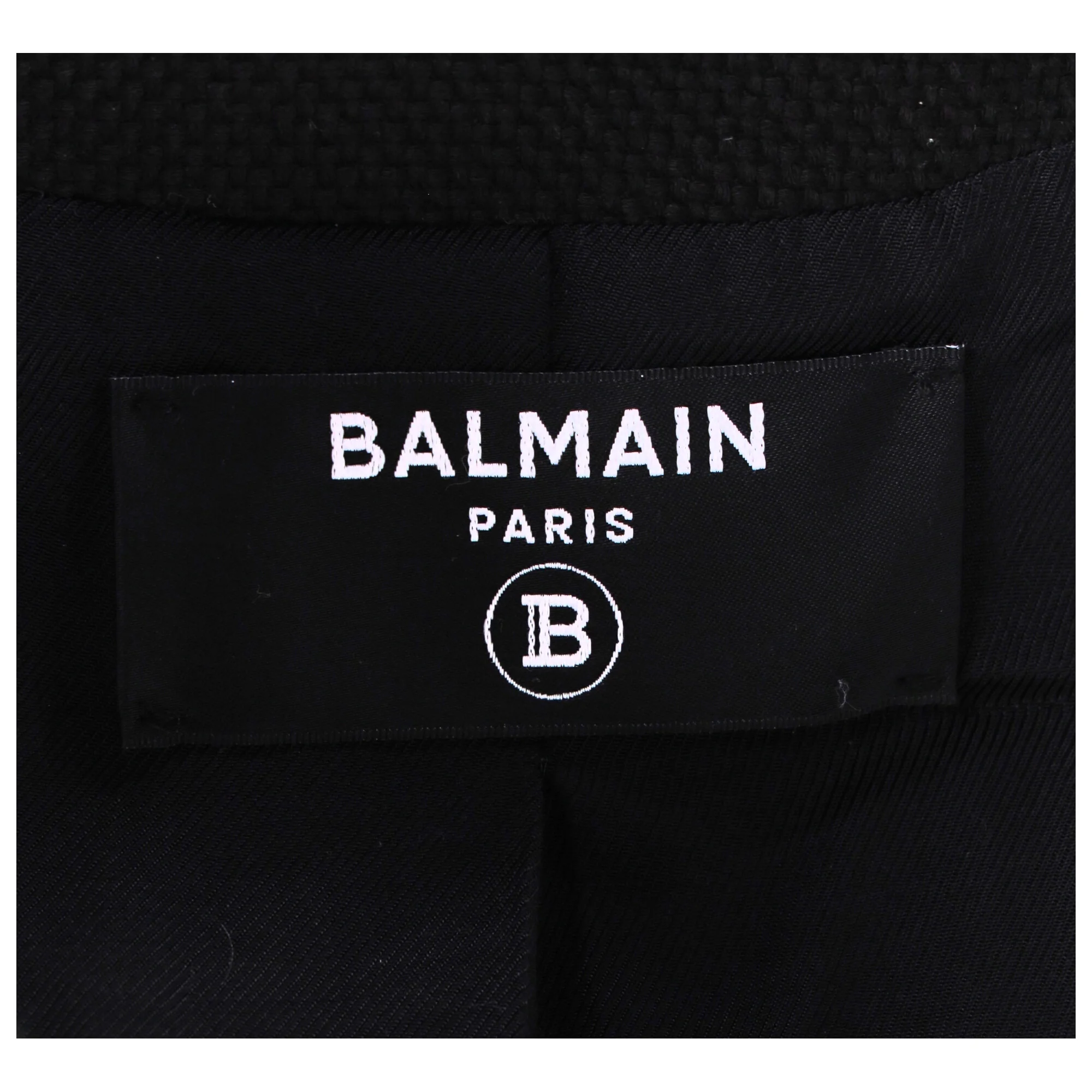 Women's Balmain Double-Breasted Blazer in Black Wool - Image 9