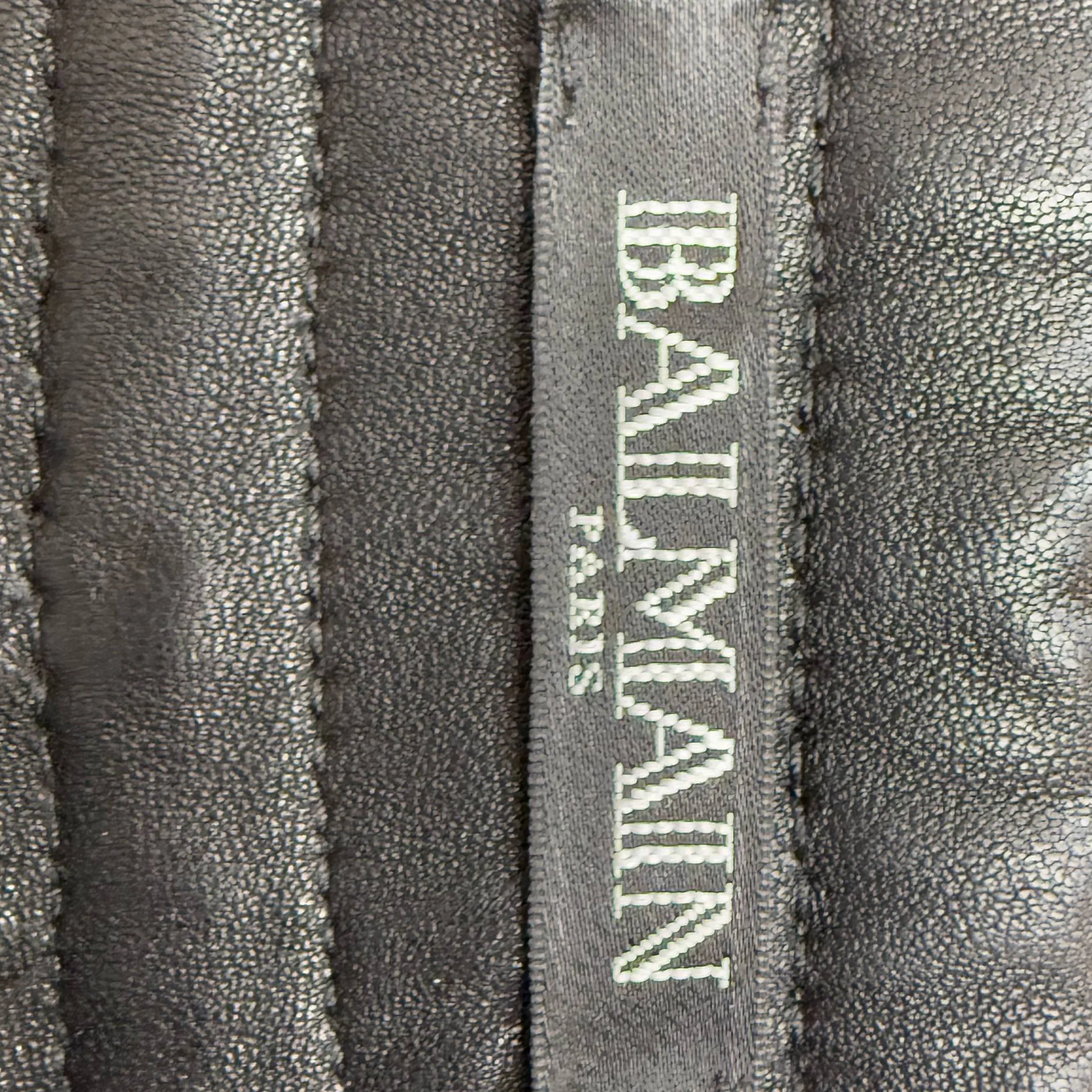 Women's Balmain Drawstring Trousers in Black Leather - Image 4