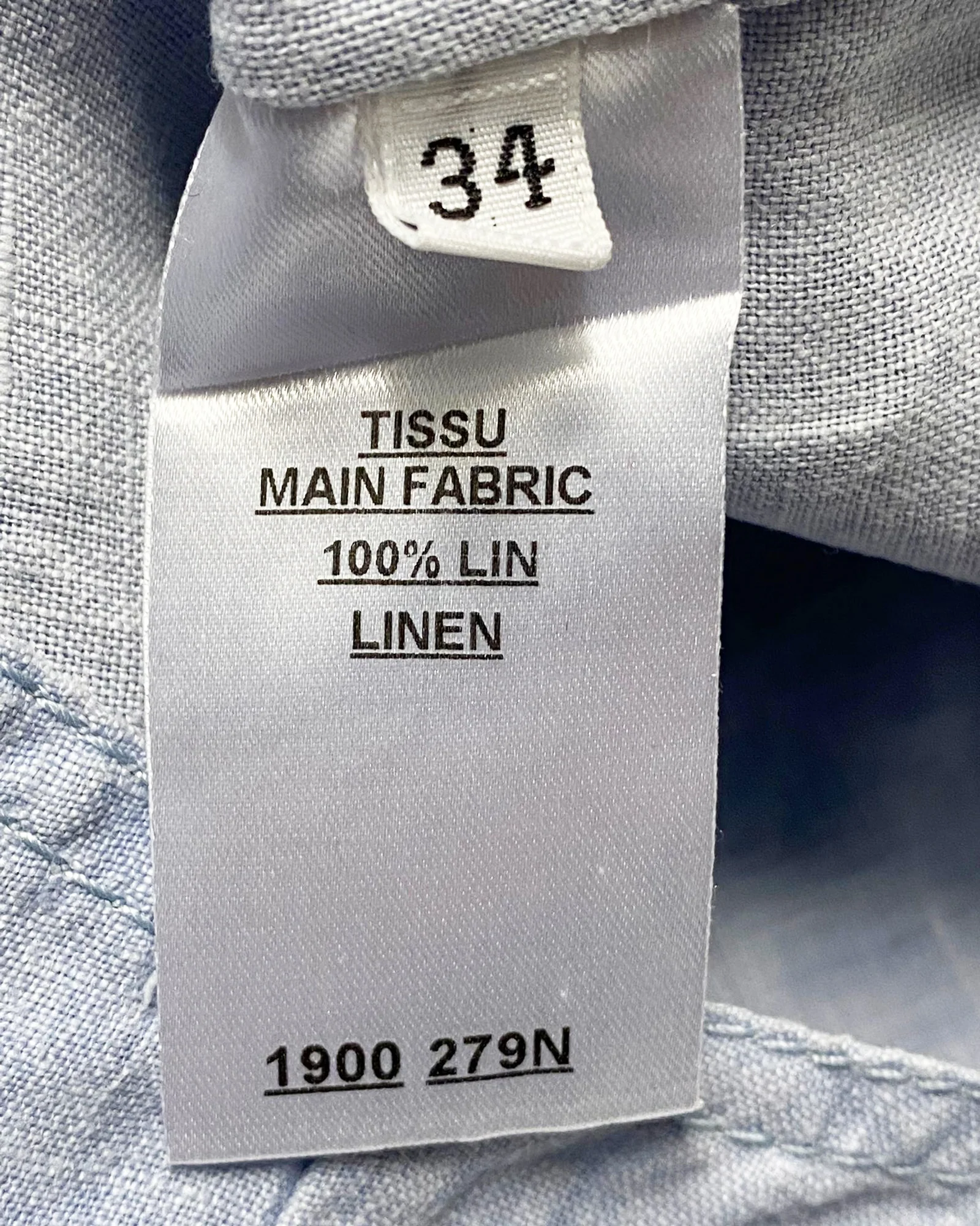 Women's Balmain Shirt with Adjustable Sleeves with Pockets in Blue Linen - Image 8