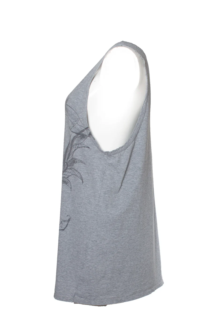 Women's Balmain tanktop in grey with print - Image 3