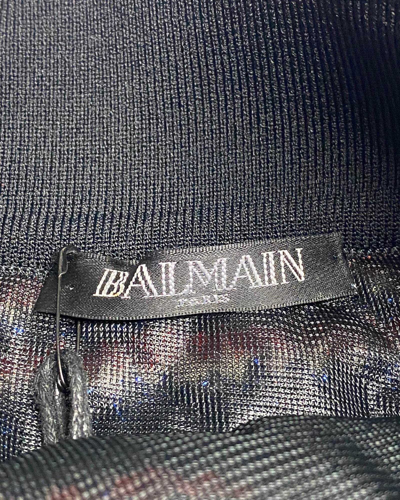 Women's Balmain Tweed Pencil Skirt in Multicolor Polyamide - Image 3