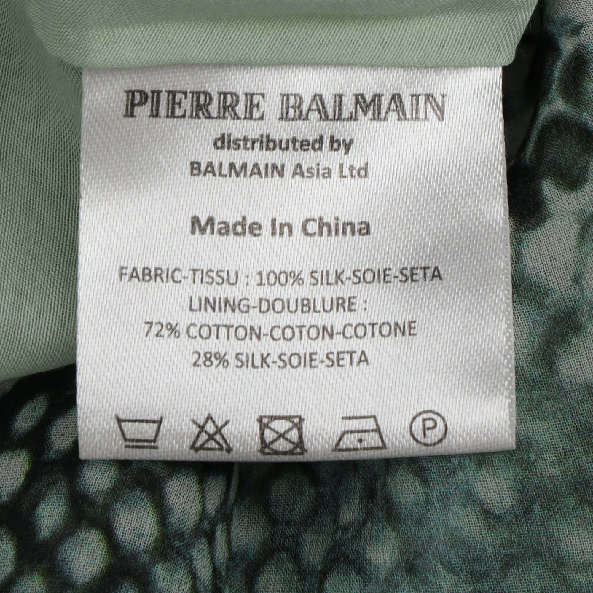 Women's Pierre Balmain Snake-Print Chiffon Blouse in Green Silk - Image 5