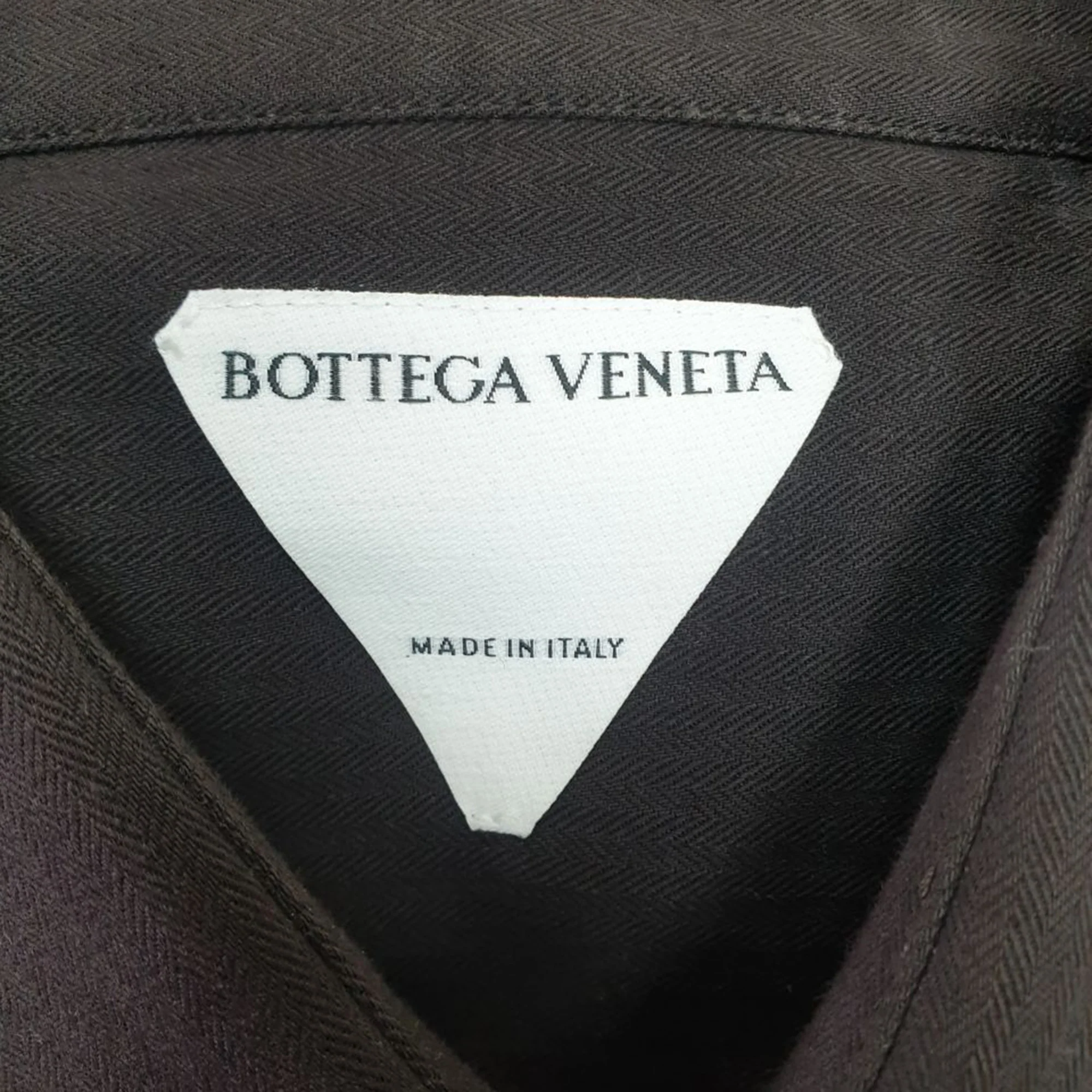 Men's Bottega Veneta Button Up Shirt in Brown Cotton - Image 4