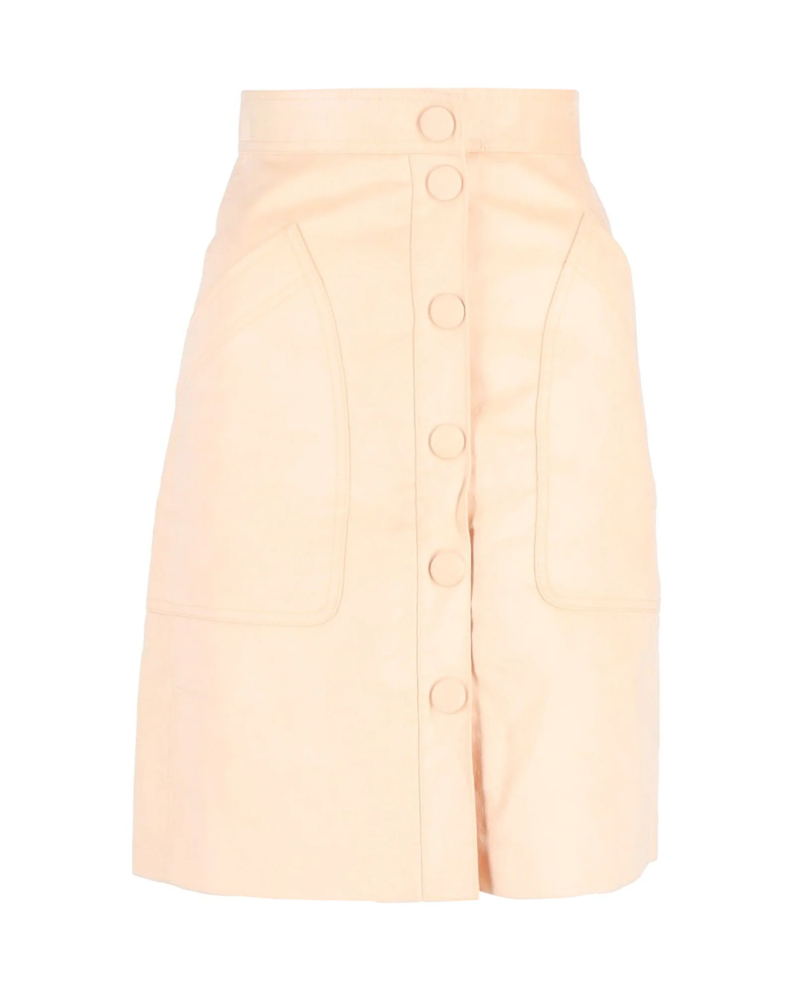 Women's Bottega Veneta Fustian Skirt in Beige Wool Velvet