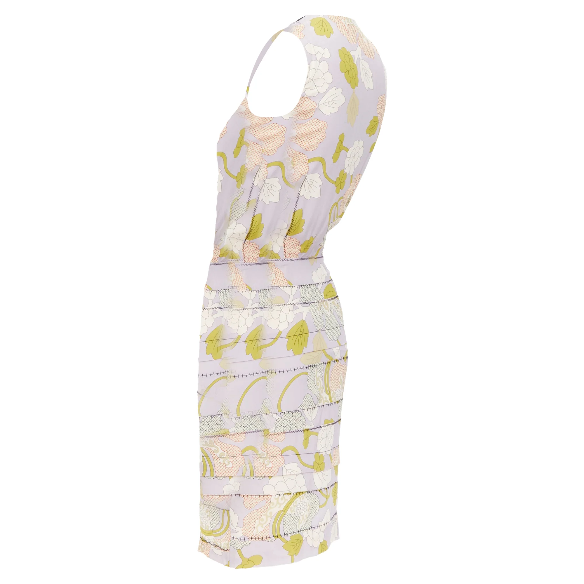 Women's Bottega Veneta Silk Floral Print Pleat Dress - Image 6