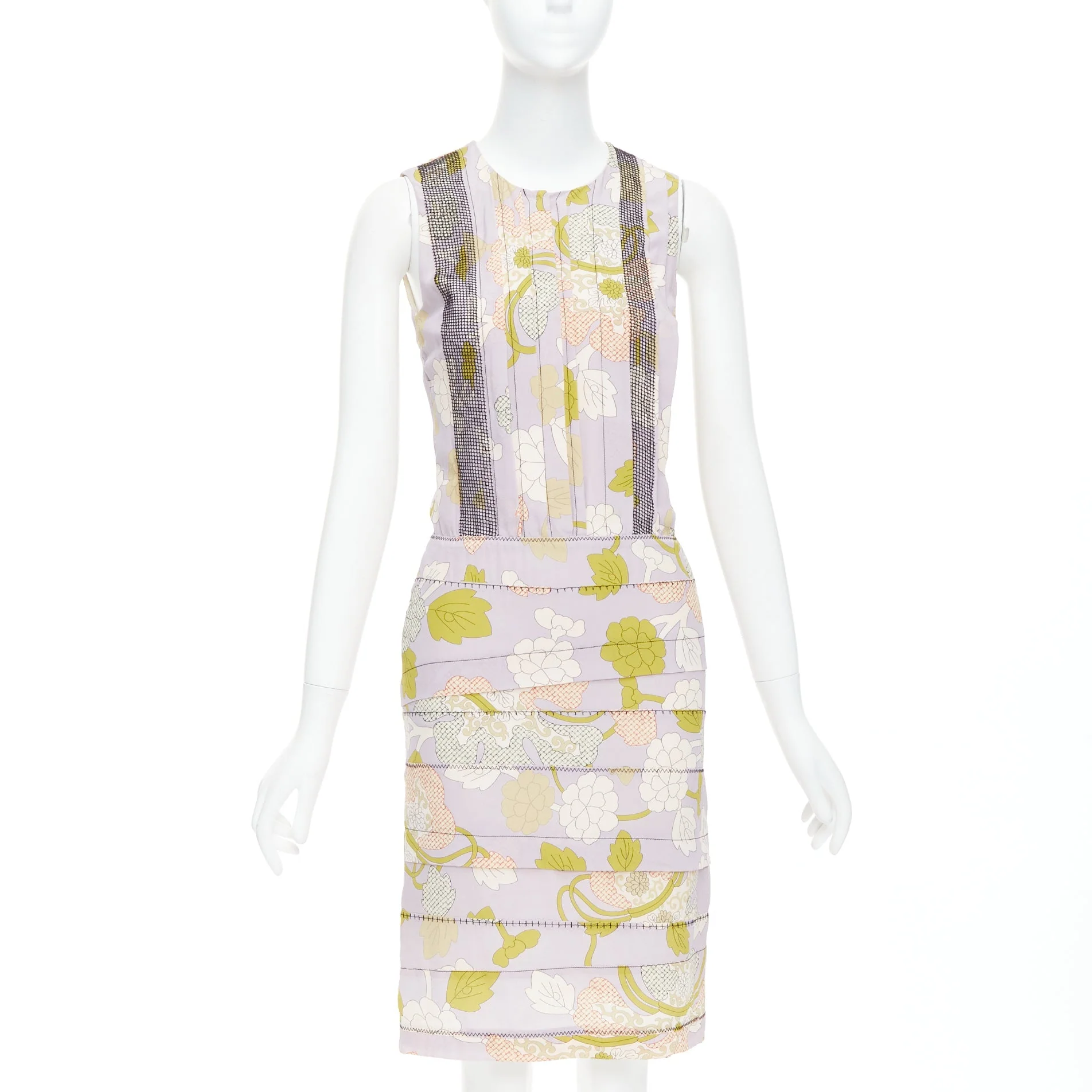 Women's Bottega Veneta Silk Floral Print Pleat Dress - Image 7