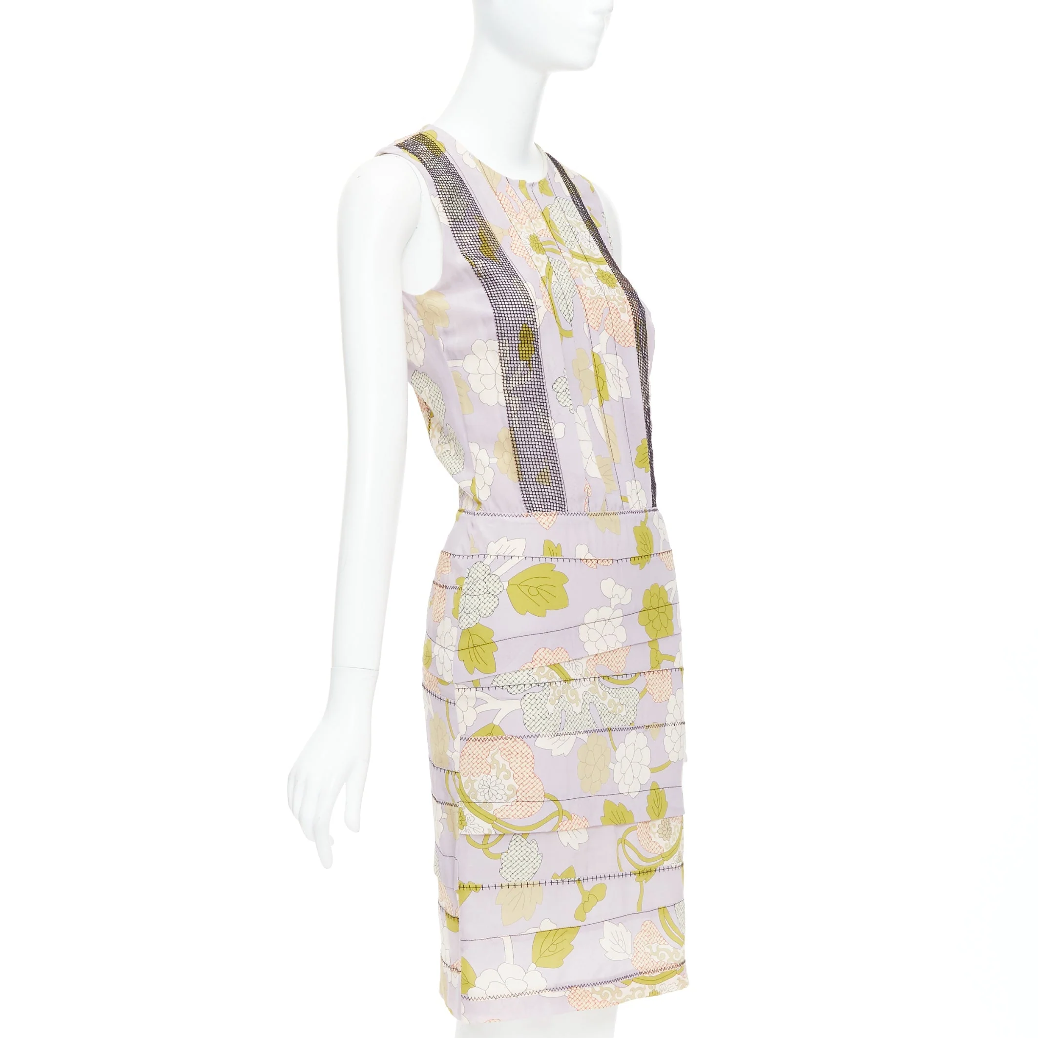 Women's Bottega Veneta Silk Floral Print Pleat Dress - Image 9
