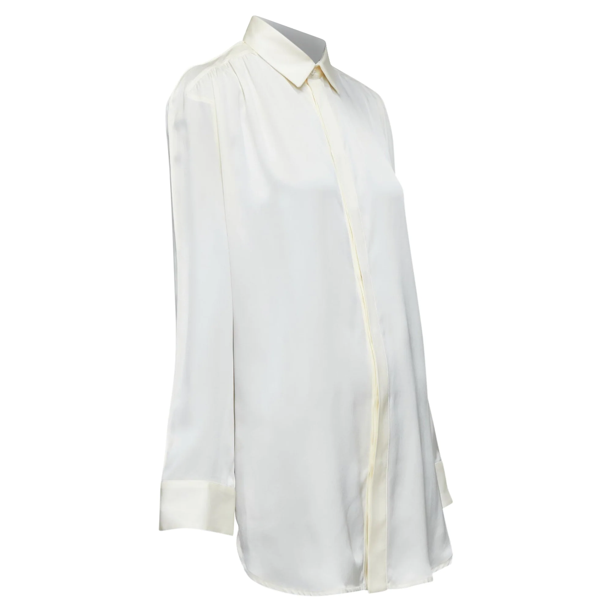 Women's Bottega Veneta Silk Ruched Raglan Sleeves Shirt - Image 3