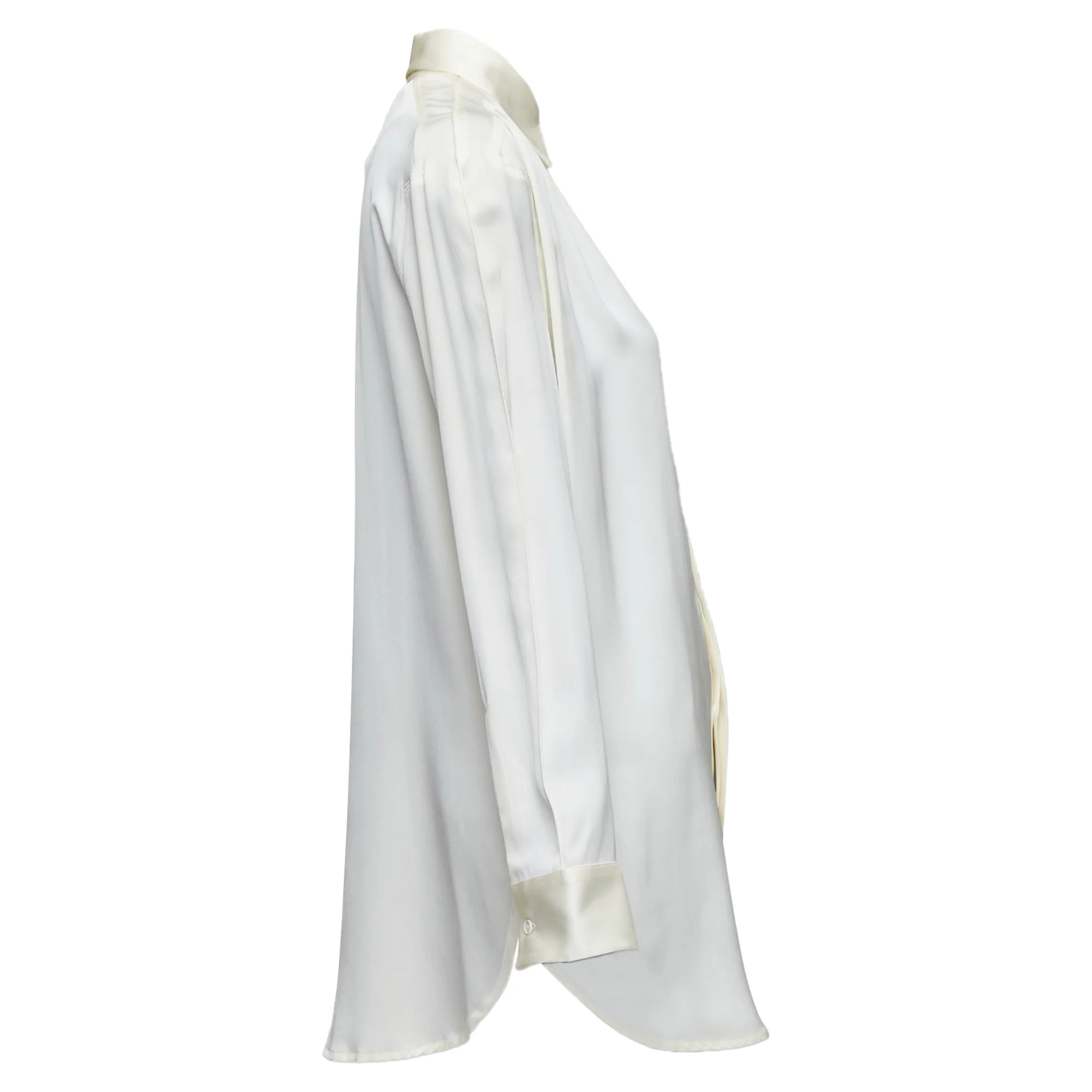 Women's Bottega Veneta Silk Ruched Raglan Sleeves Shirt - Image 4