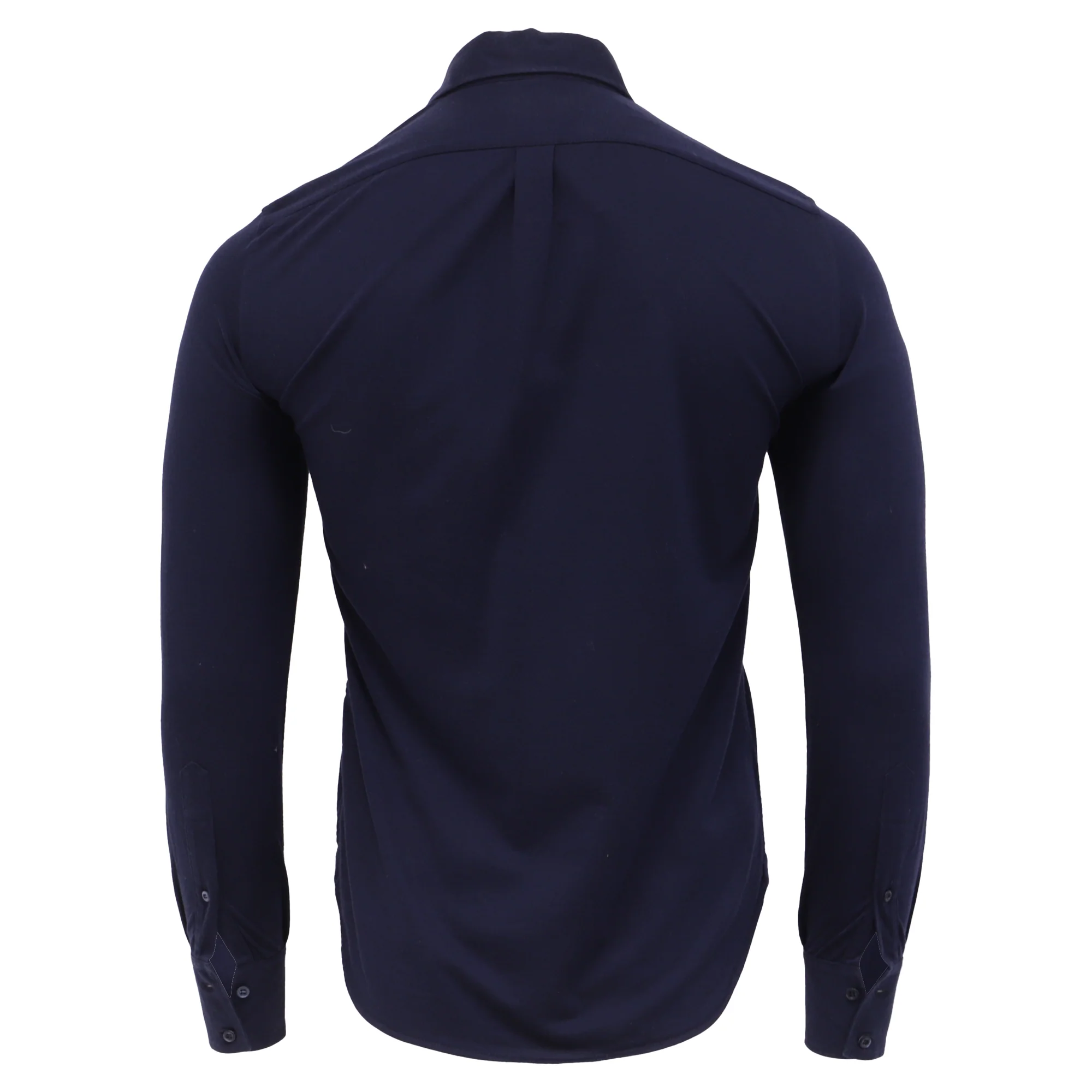 Men's Brunello Cucinelli Button Down Shirt in Navy Blue Cotton - Image 3