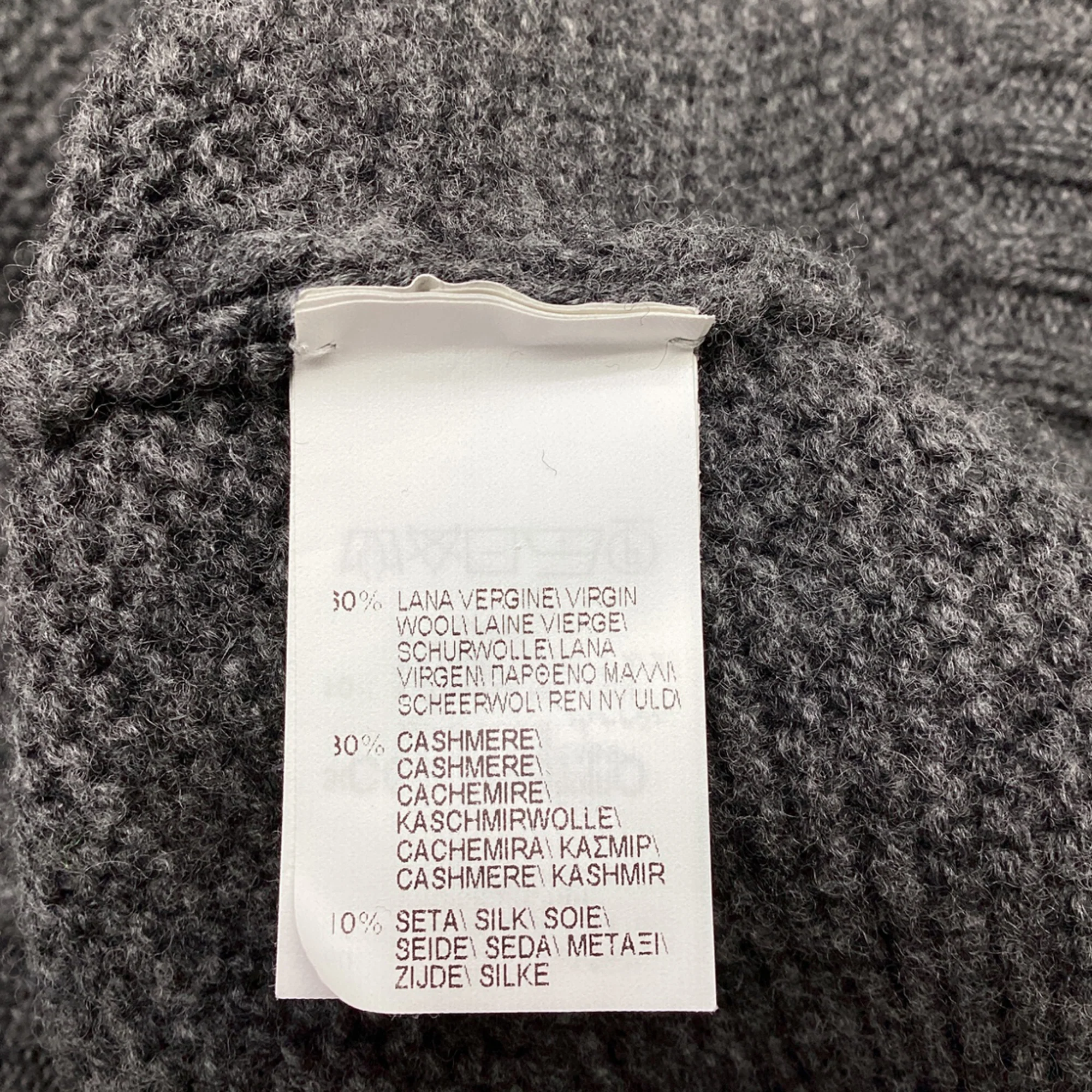 Men's Brunello Cucinelli Knitted Rolled Neck Sweater in Grey Cashmere - Image 5