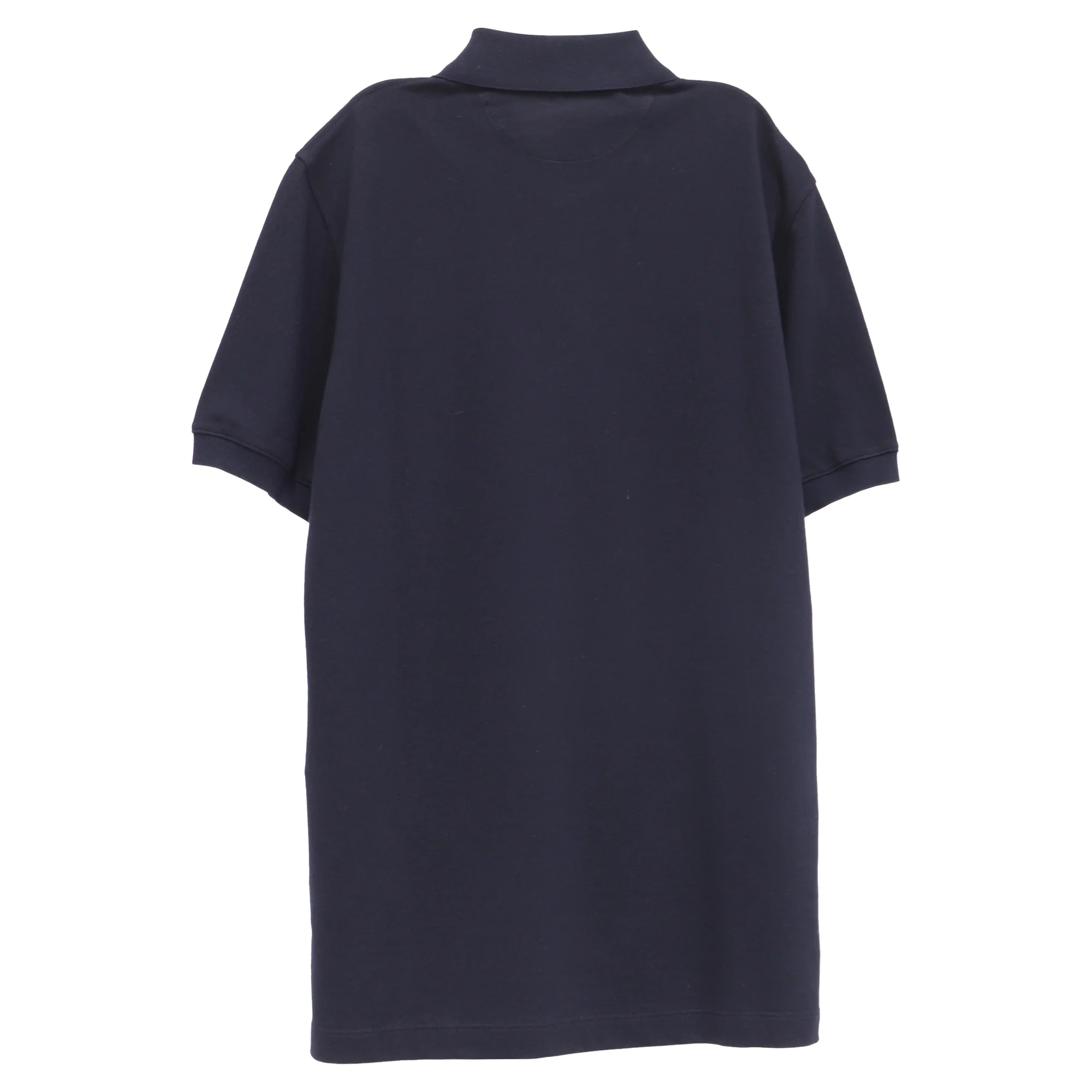 Men's Brunello Cucinelli Logo Embroidered Polo Shirt in Navy Blue Cotton - Image 3