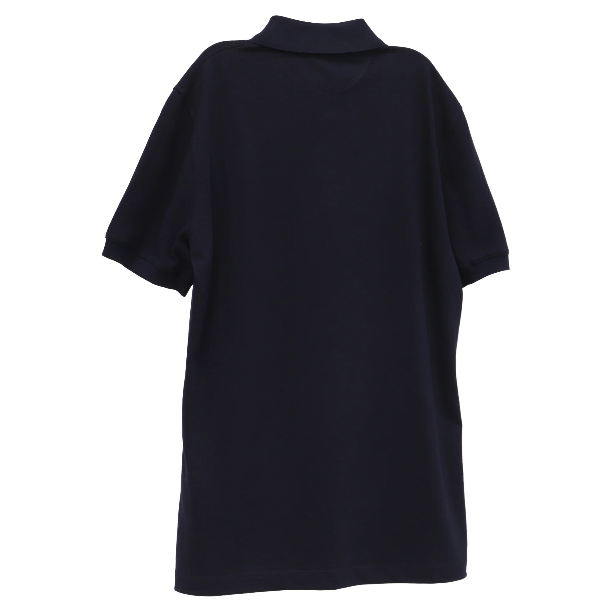 Men's Brunello Cucinelli Logo Embroidered Polo Shirt in Navy Blue Cotton - Image 3