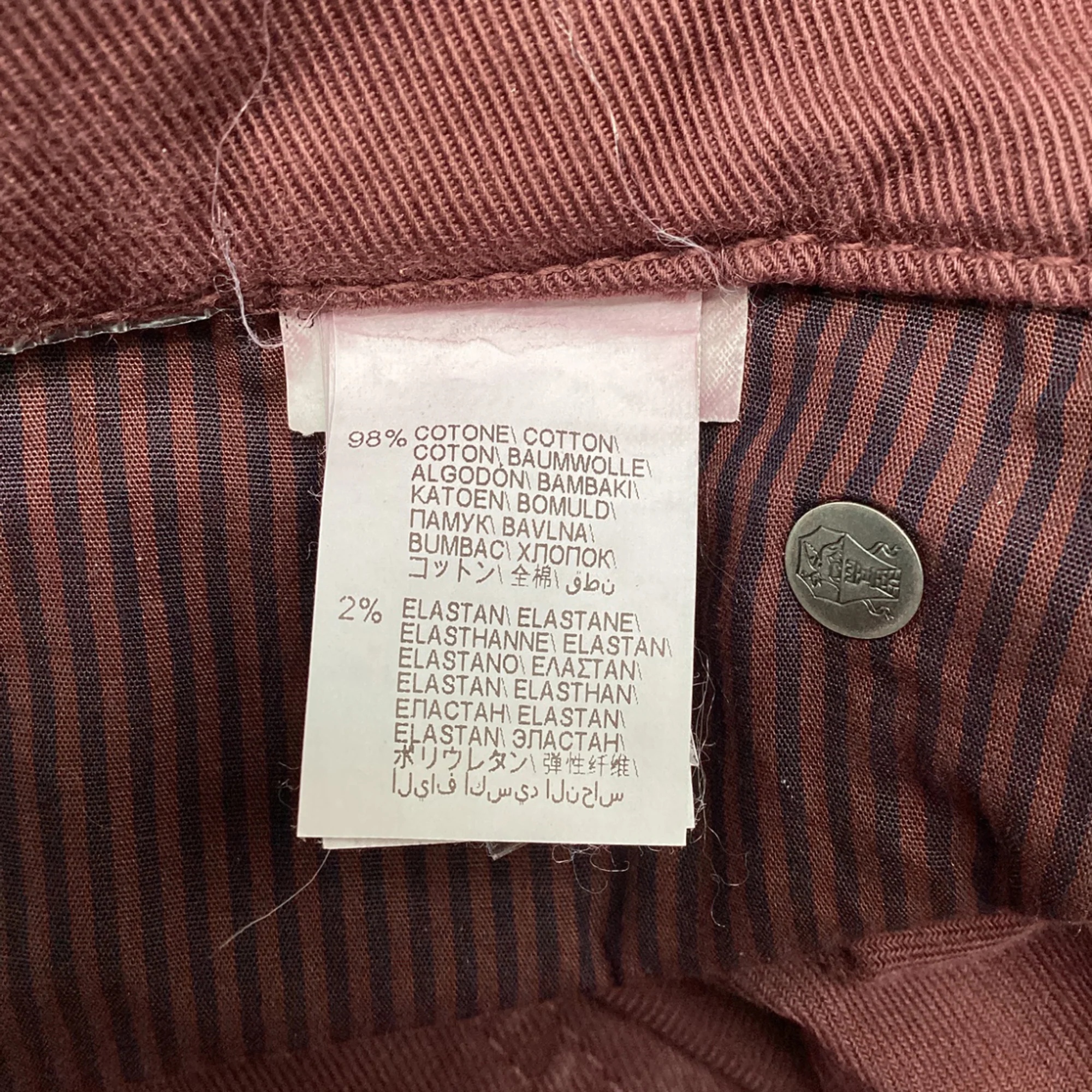 Men's Brunello Cucinelli Low-Rise Skinny Jeans in Burgundy Cotton - Image 5