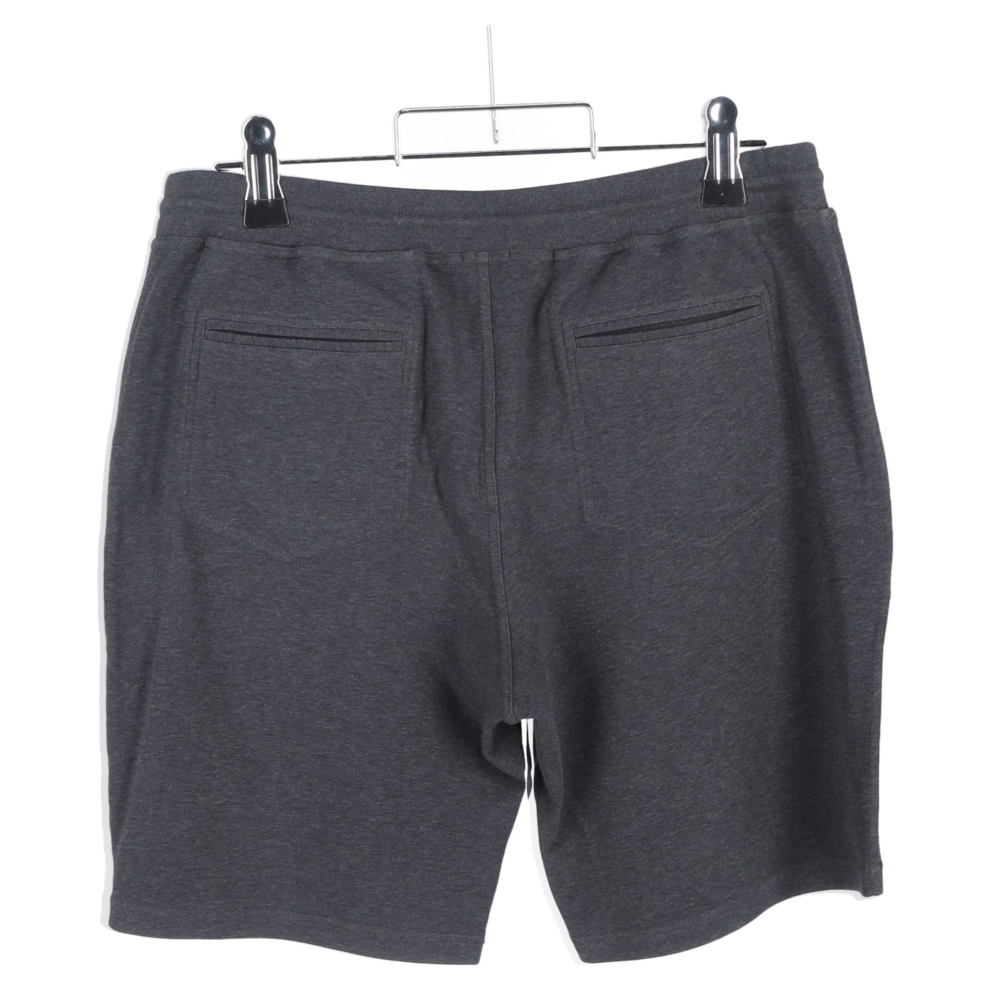 Men's Brunello Cucinelli Mélange Drawstring Shorts in Grey Cotton - Image 5