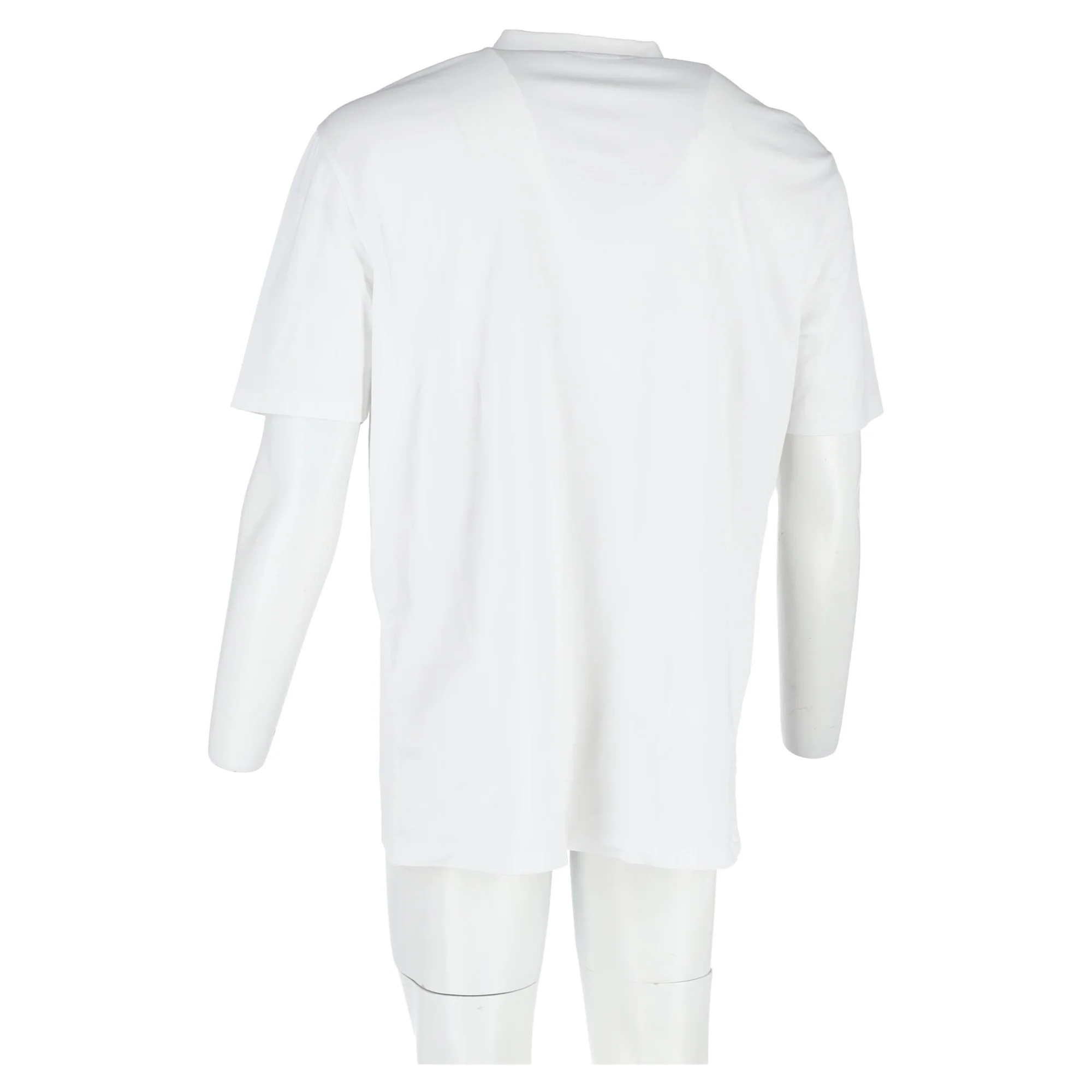 Men's Brunello Cucinelli Short Sleeve Polo Shirt in White Cotton - Image 6