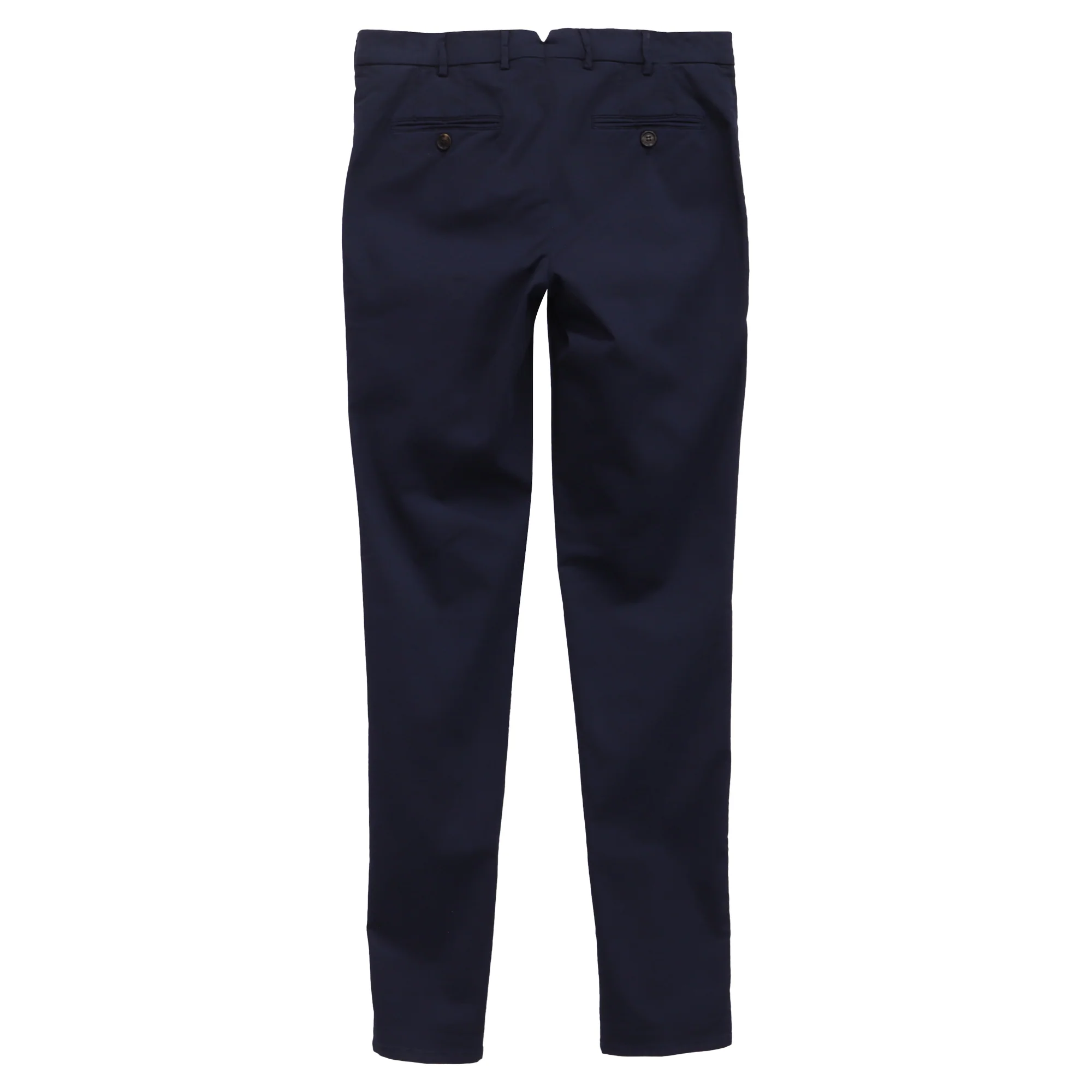 Men's Brunello Cucinelli Straight-Leg Trousers in Navy Blue Cotton - Image 2