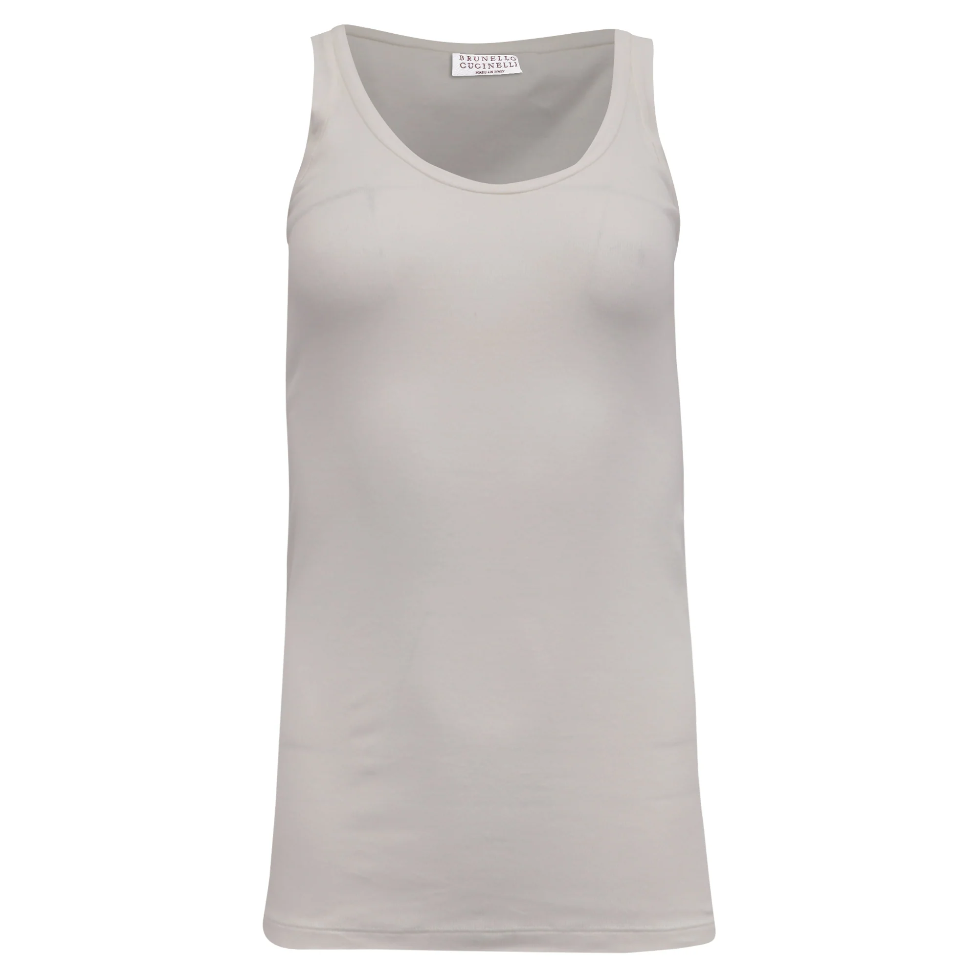 Women's Brunello Cucinelli Tank Top in White Cotton