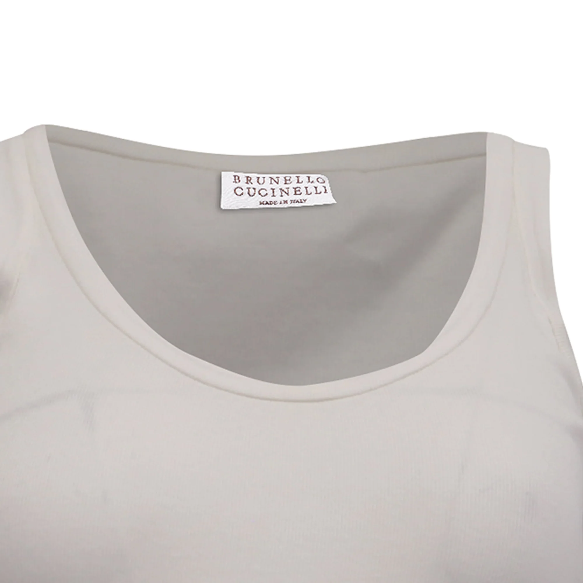 Women's Brunello Cucinelli Tank Top in White Cotton - Image 2