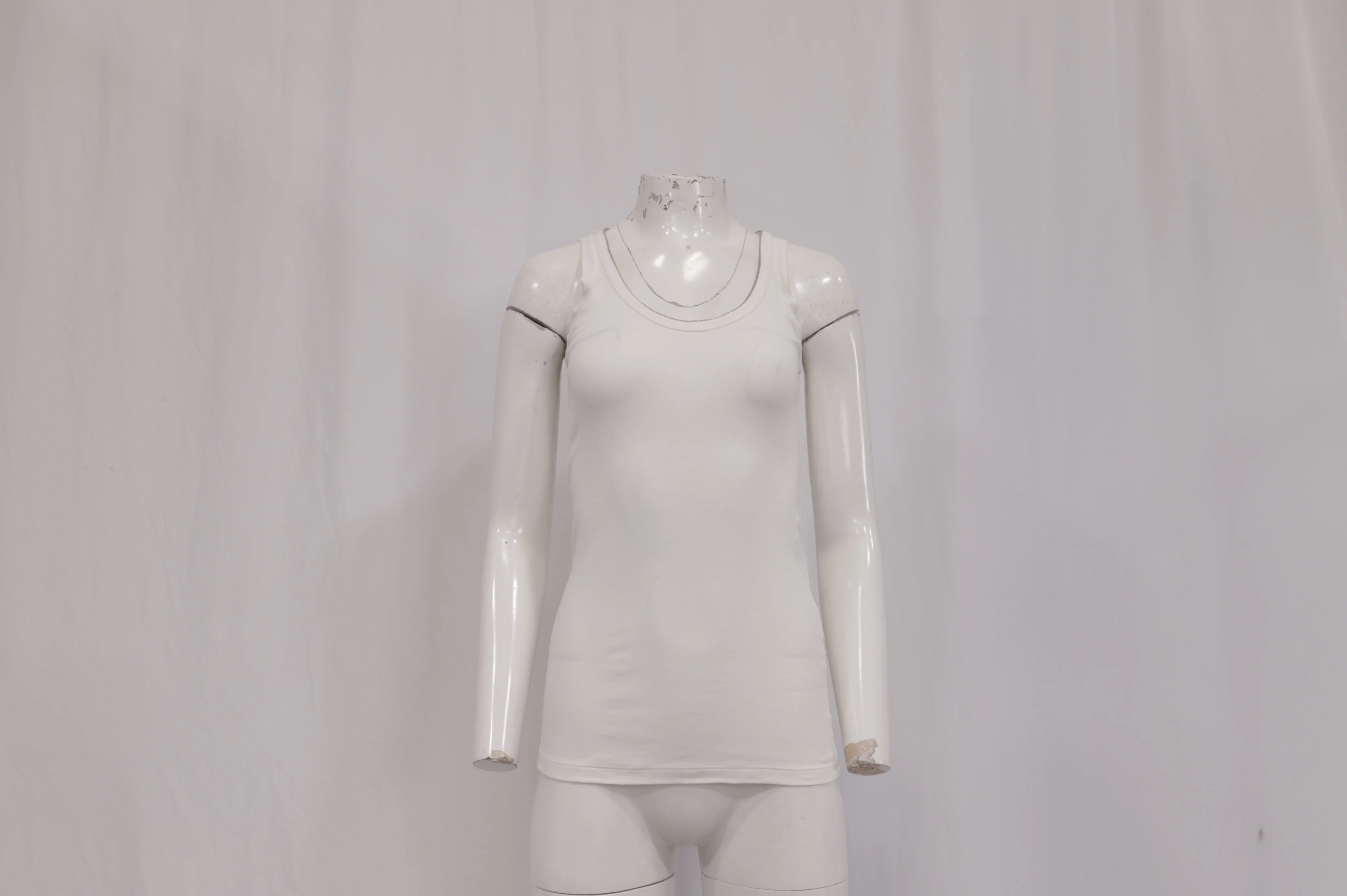 Women's Brunello Cucinelli Tank Top in White Cotton - Image 6