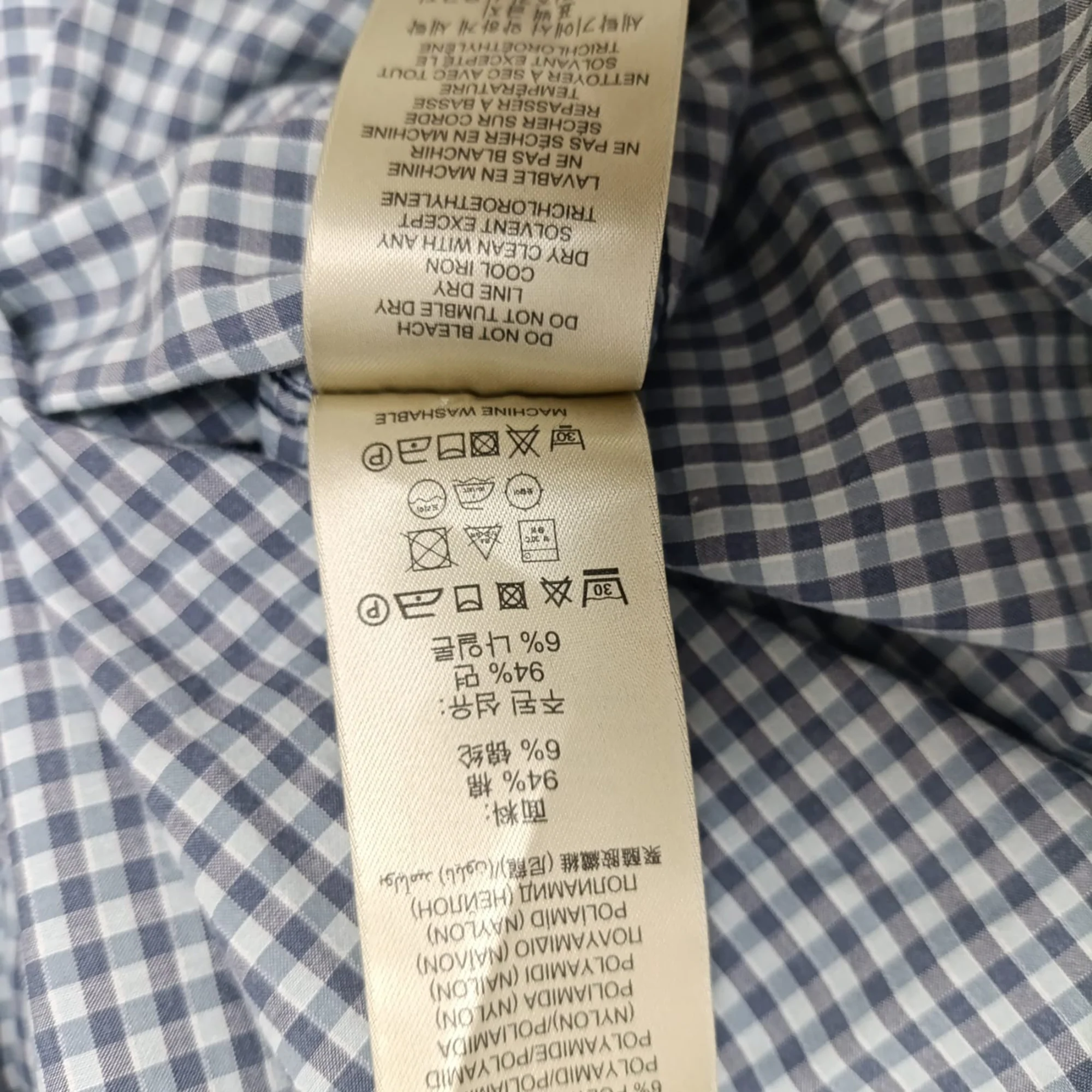 Men's Burberry Brit Plaid Shirt in Grey Cotton - Image 5