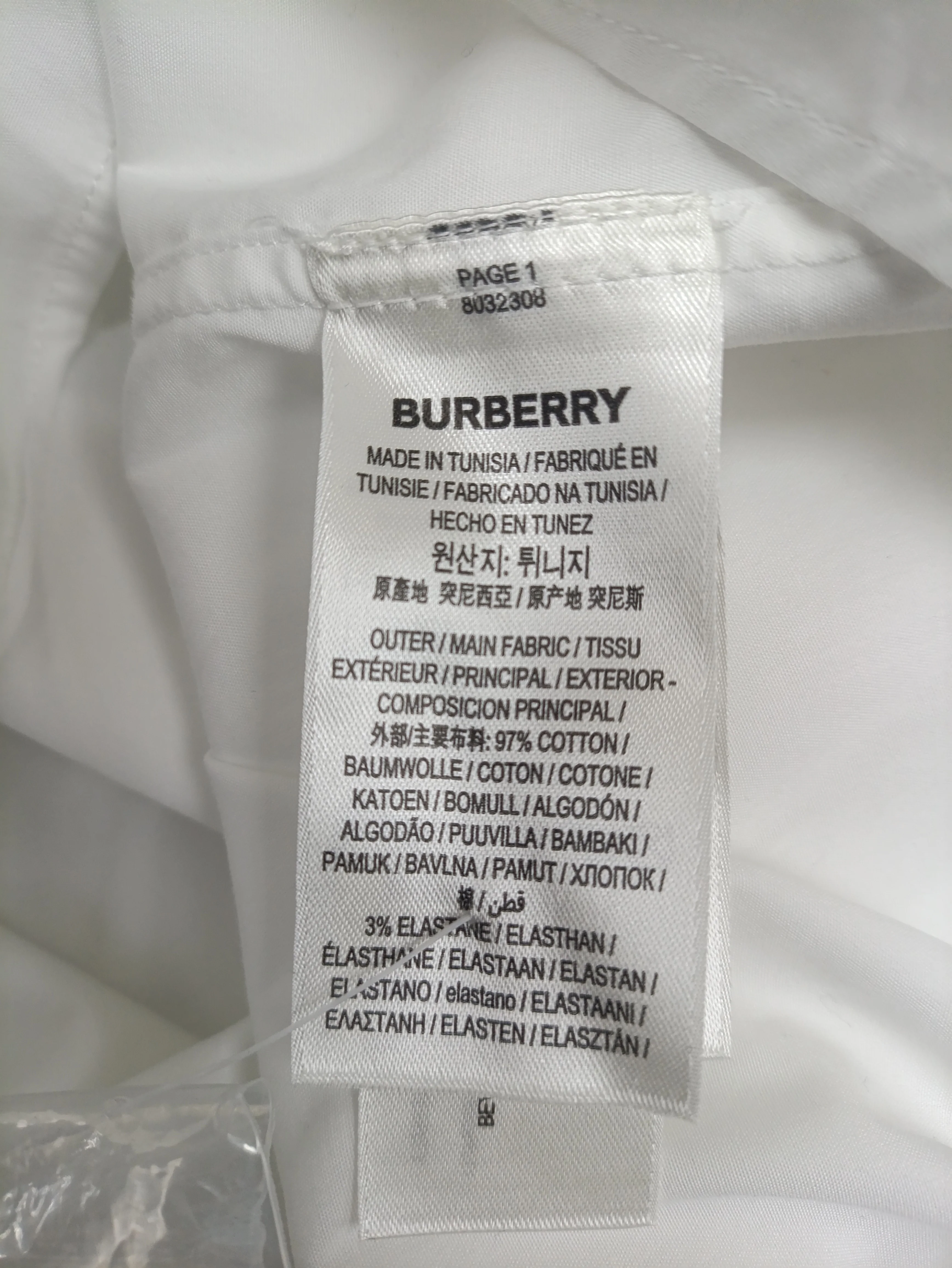 Men's Burberry Button Down Shirt in White Cotton - Image 8
