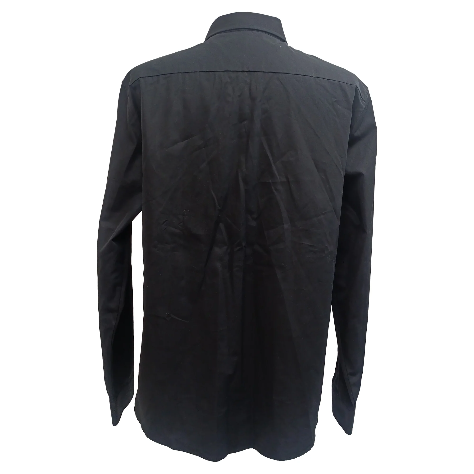 Men's Burberry EKD-Embroidered Shirt in Black Cotton - Image 5
