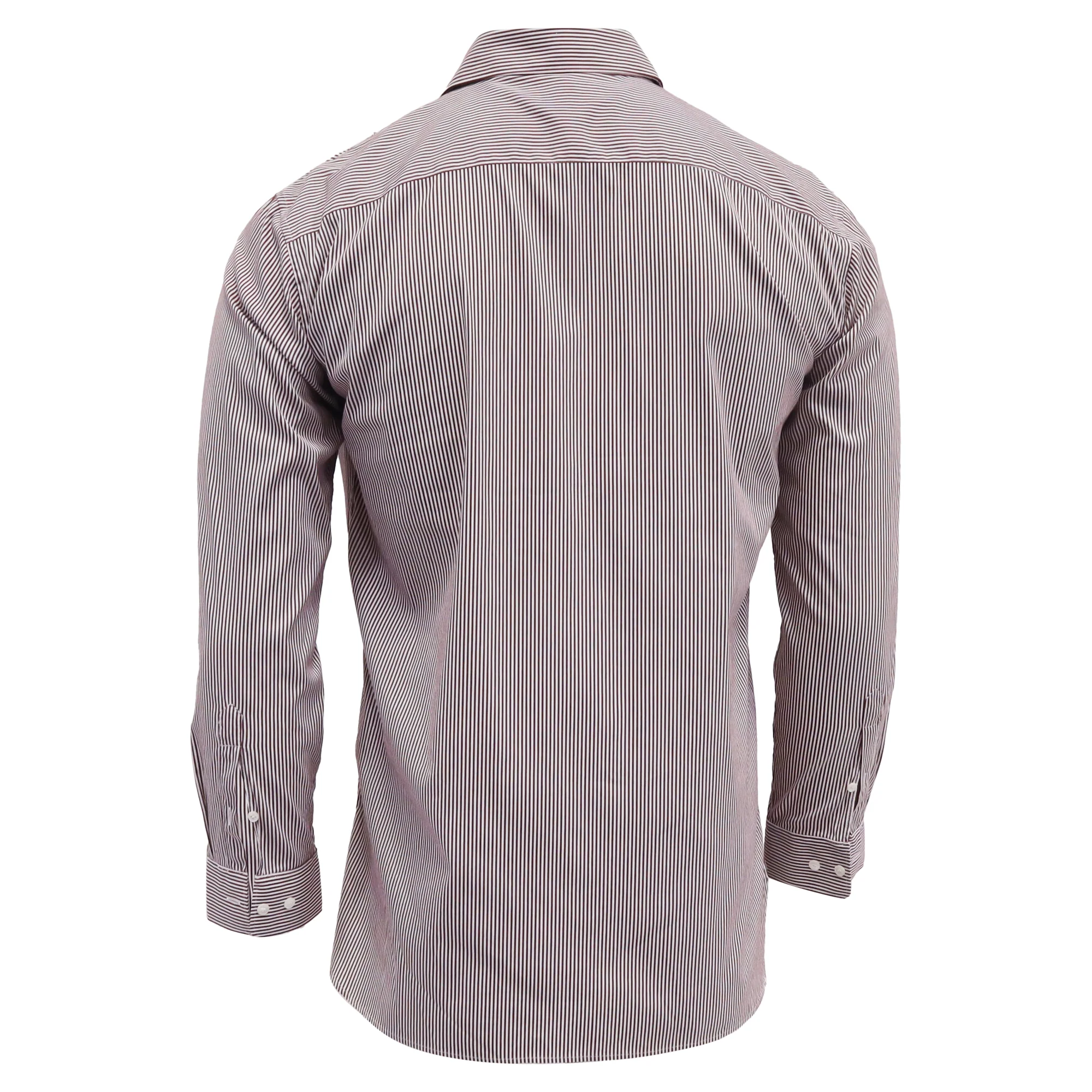 Men's Burberry London Stripe Shirt in Red Cotton - Image 4