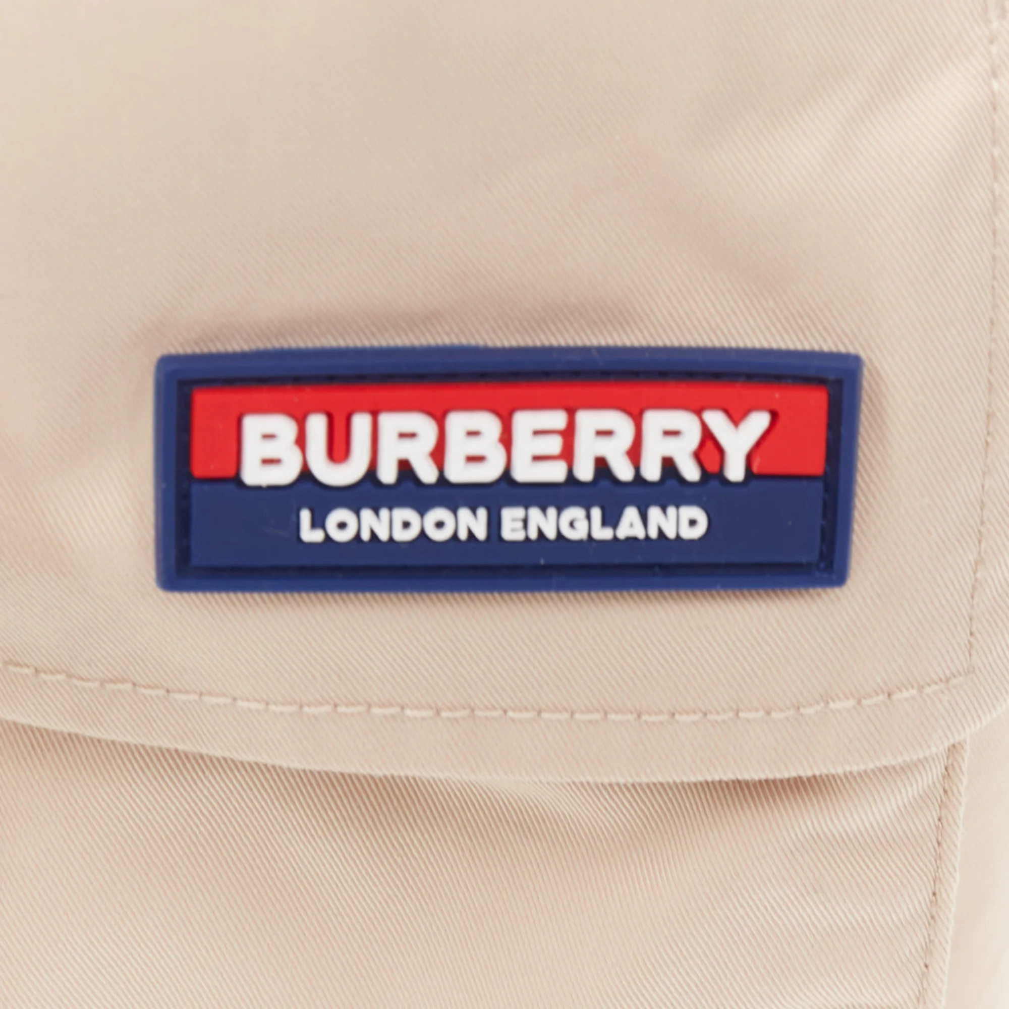 Men's BURBERRY soft fawn beige technical cotton Billy multi pocket cargo shorts T44 XS - Image 2