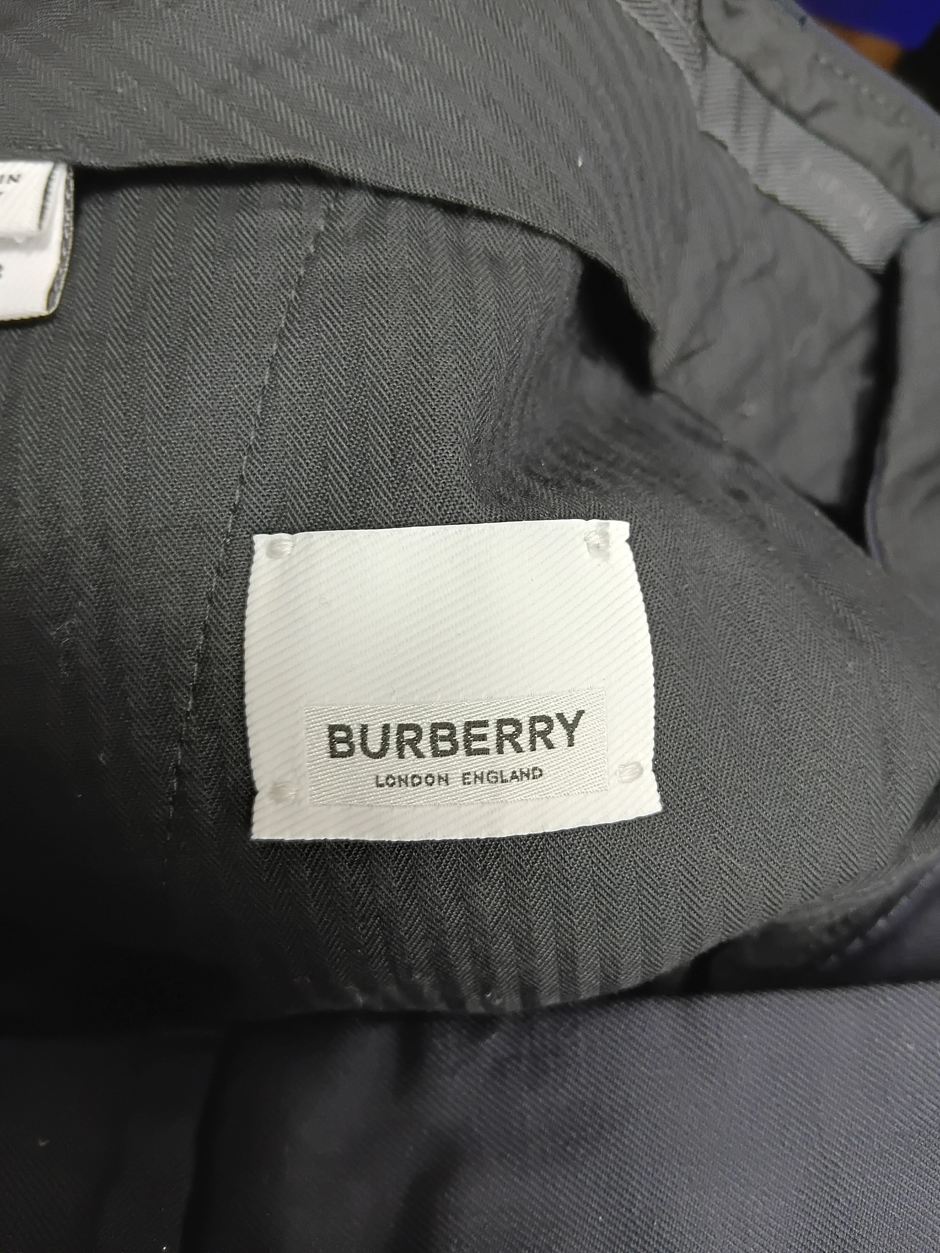 Men's Burberry Straight-Leg Trousers in Navy Blue Wool - Image 8