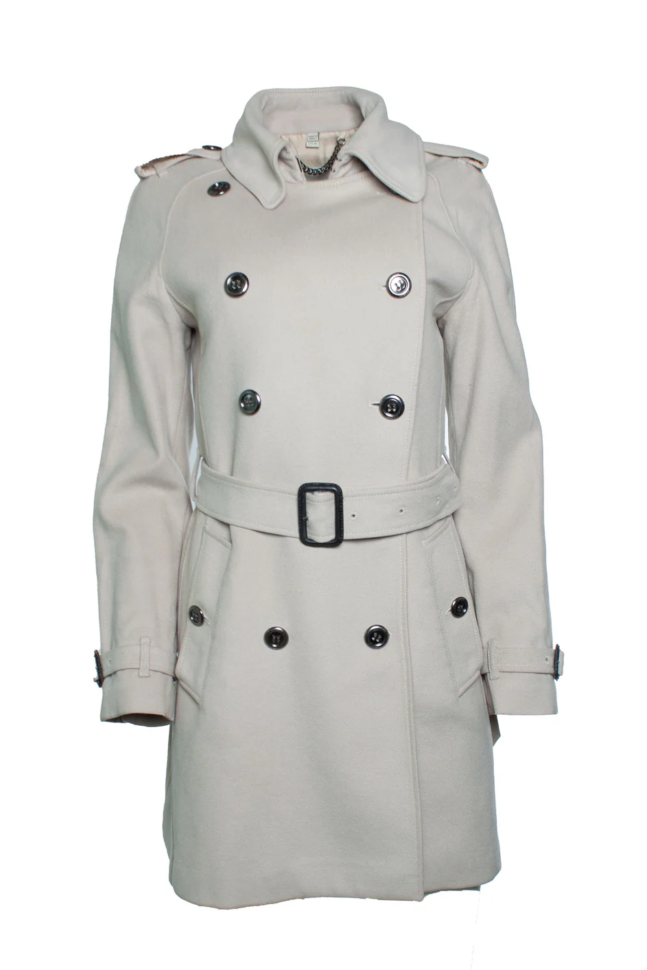 Women's Burberry, Beige trenchcoat in wool - Image 2