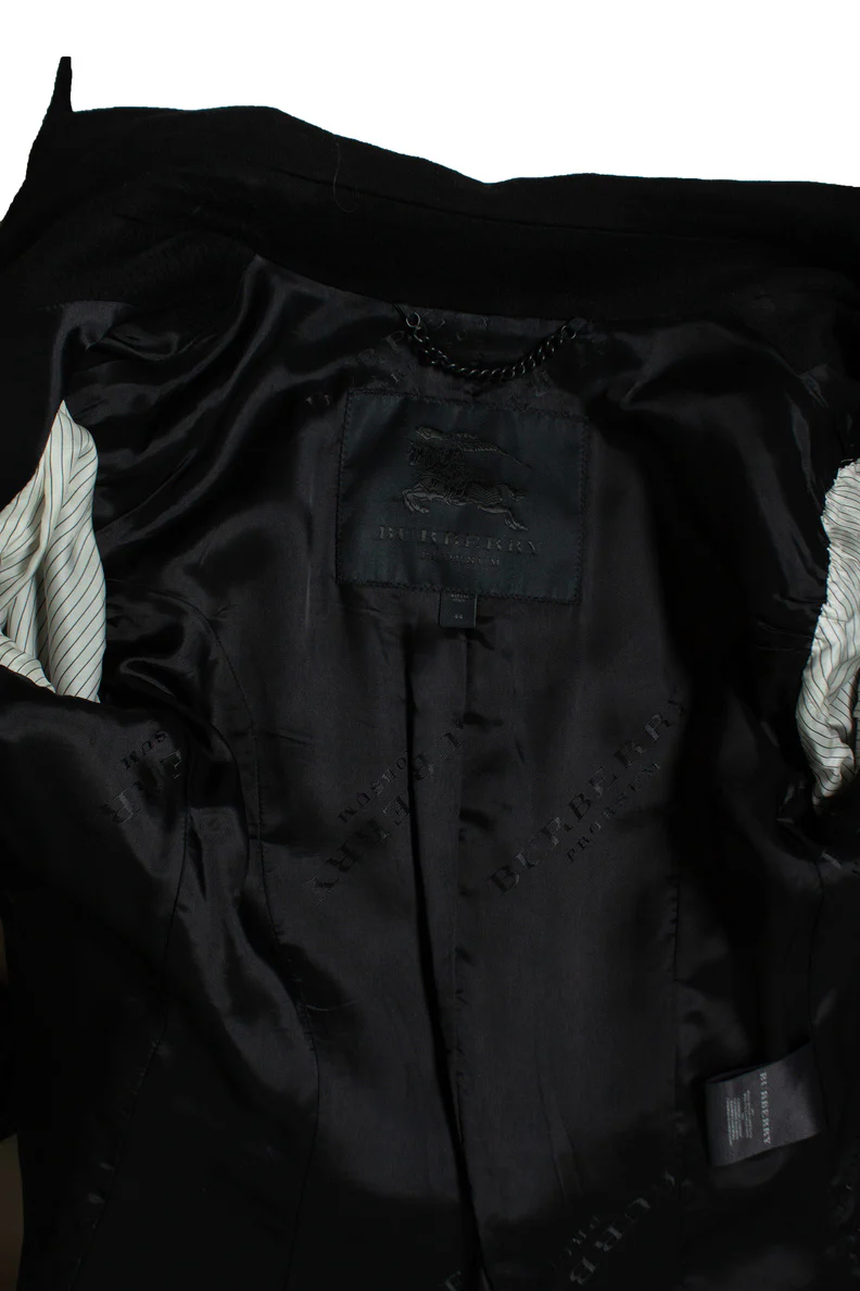 Women's Burberry, black wool trench coat - Image 5
