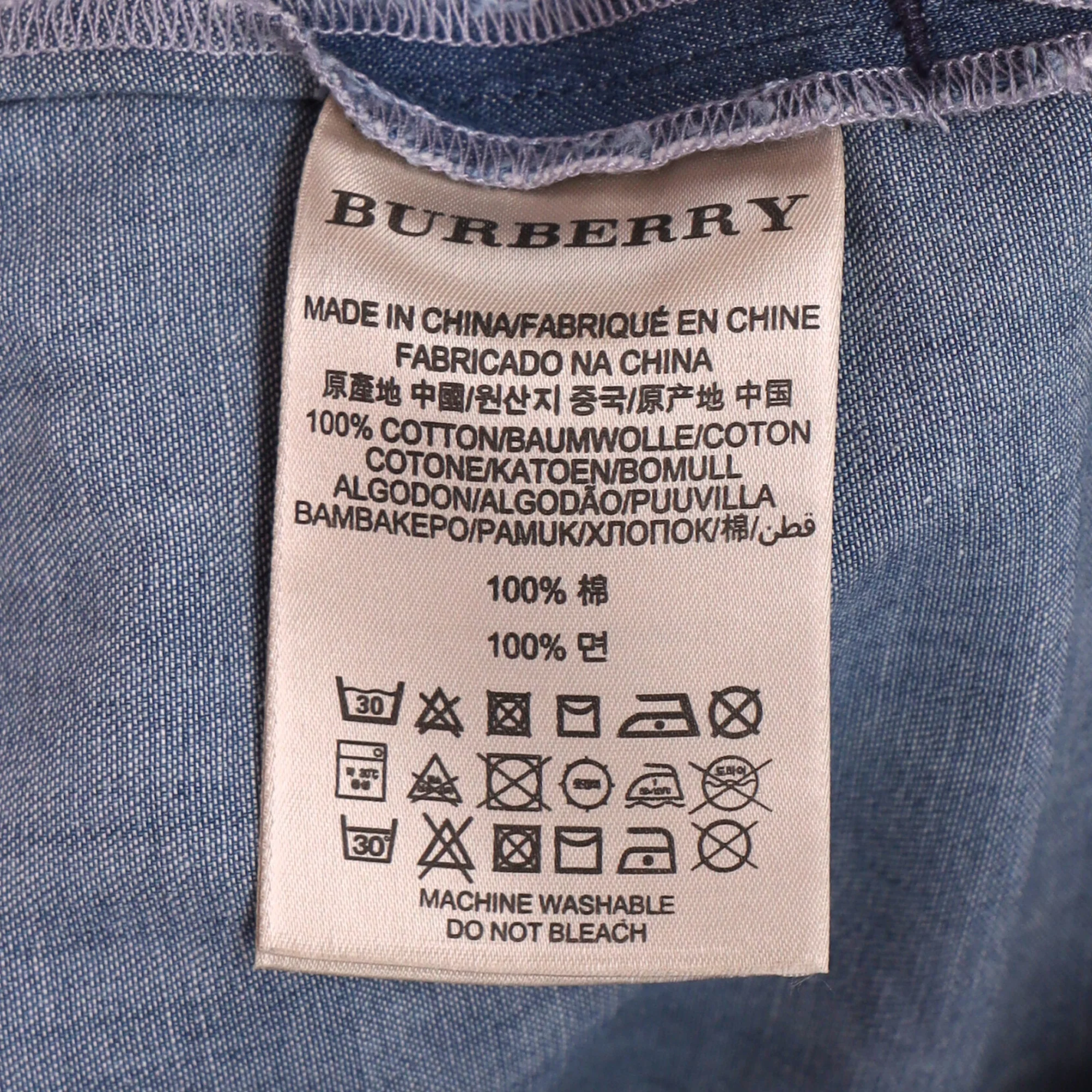 Women's Burberry Brit Sleeveless Pintuck Dress in Light Blue Denim - Image 5