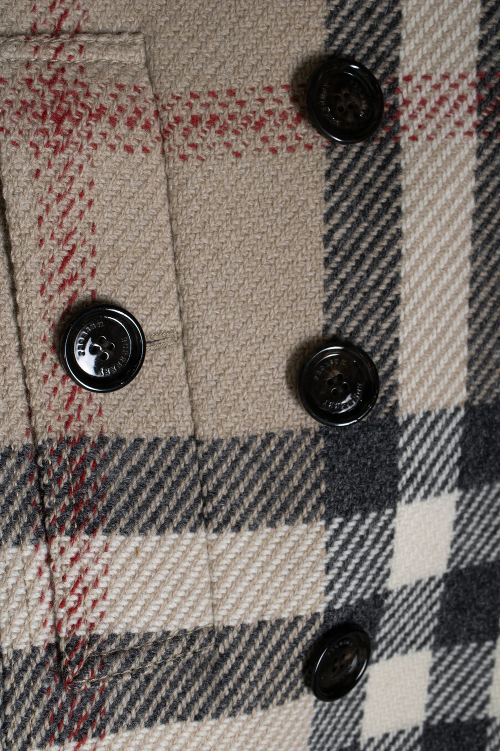 Women's Burberry, checkered wool coat - Image 7