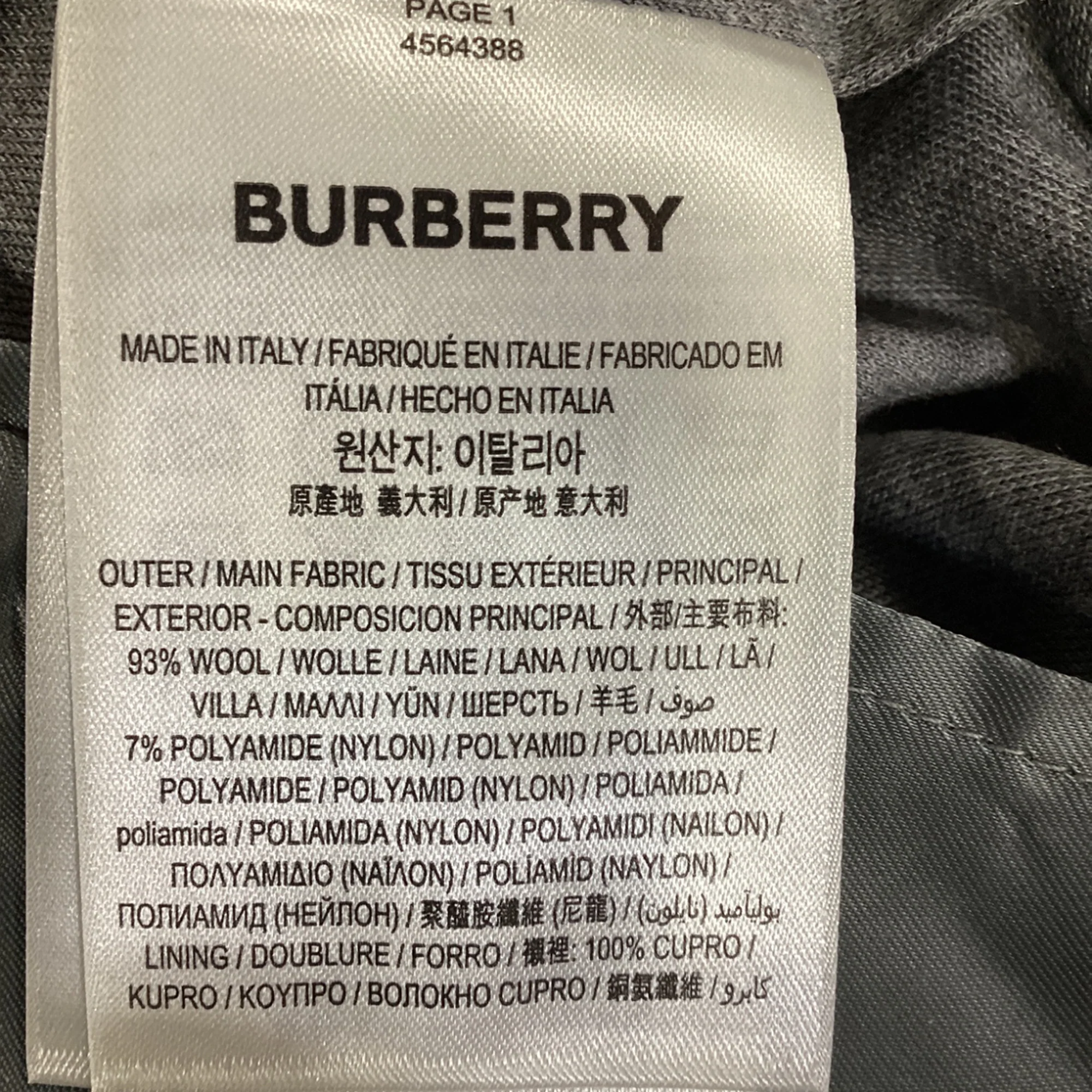 Women's Burberry Flannel Tapered Trousers in Grey Wool - Image 5