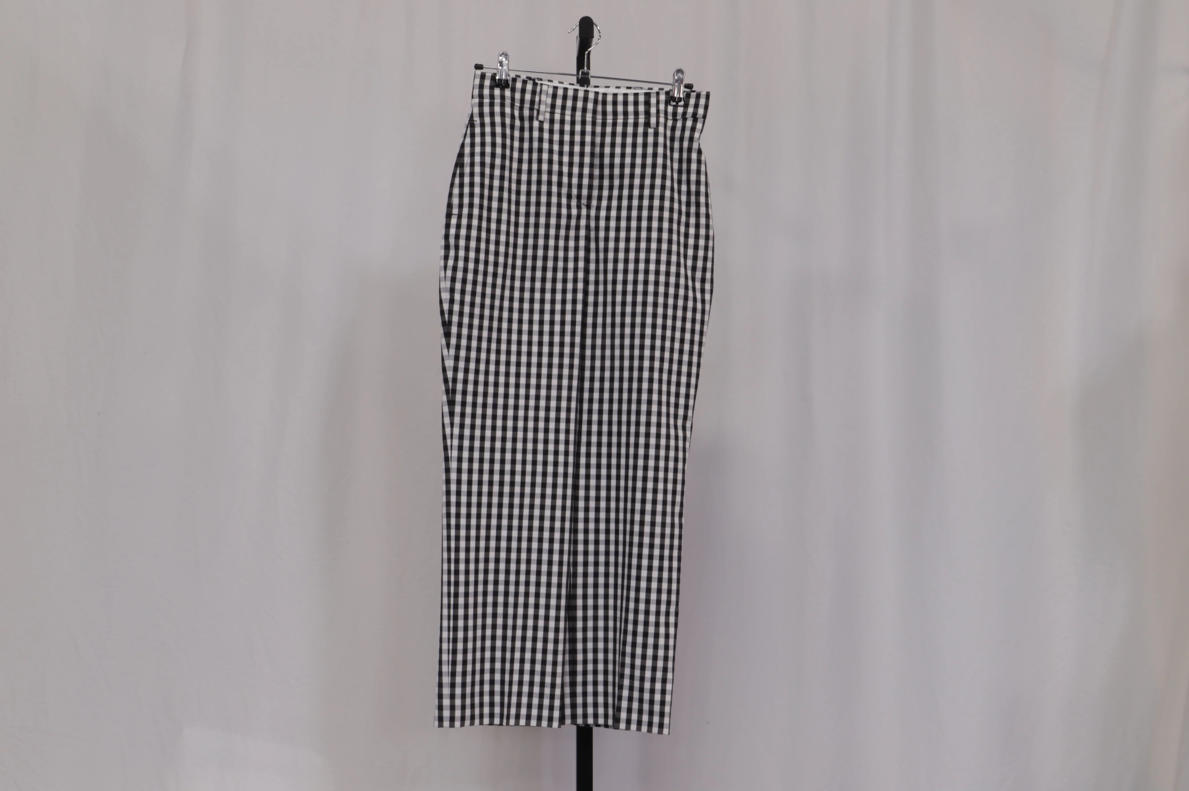 Women's Burberry Gingham Jacquard Straight-Leg Pants in Black Polyester - Image 5