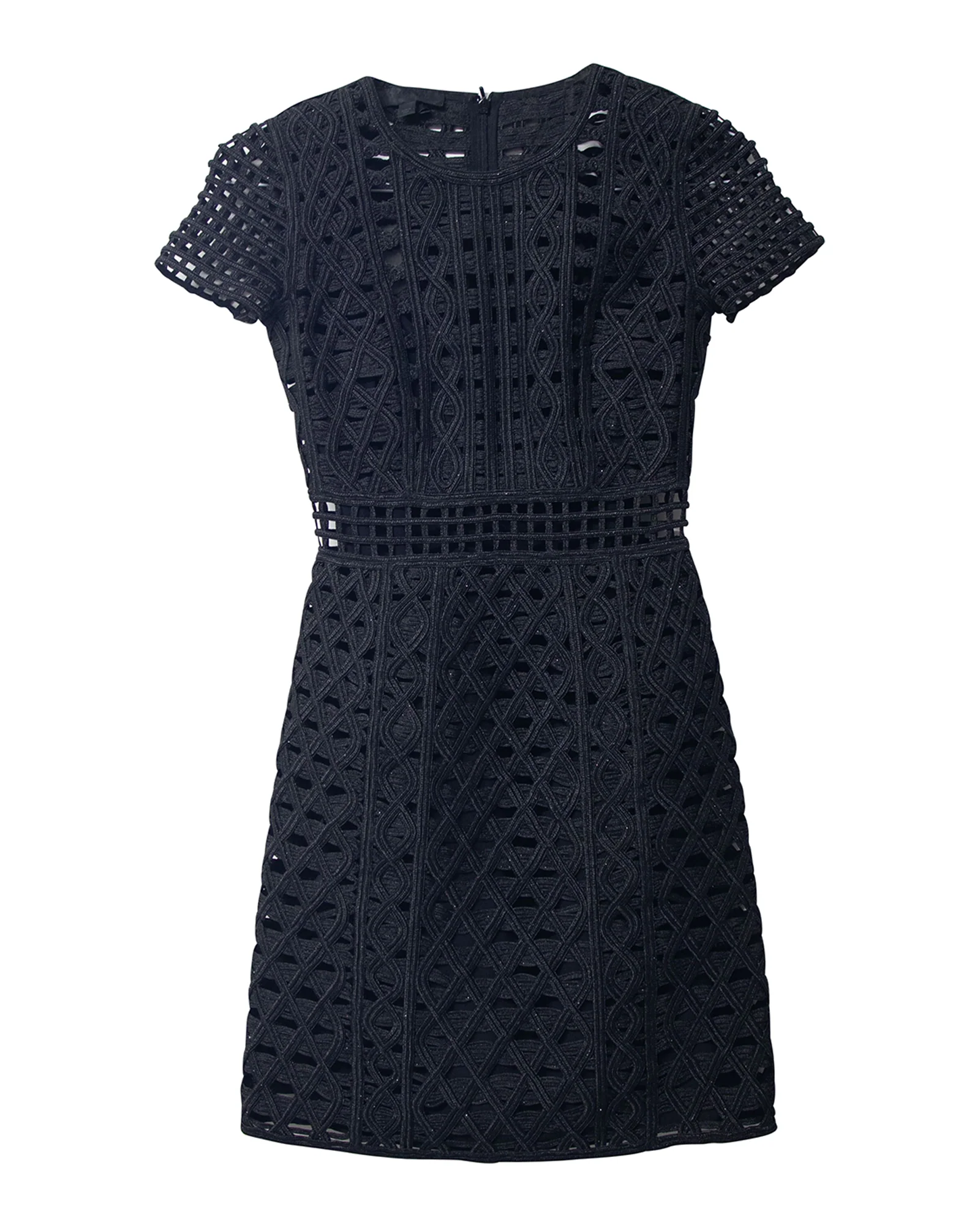 Women's Burberry Lace Mini Dress in Black Polyamide - Image 4