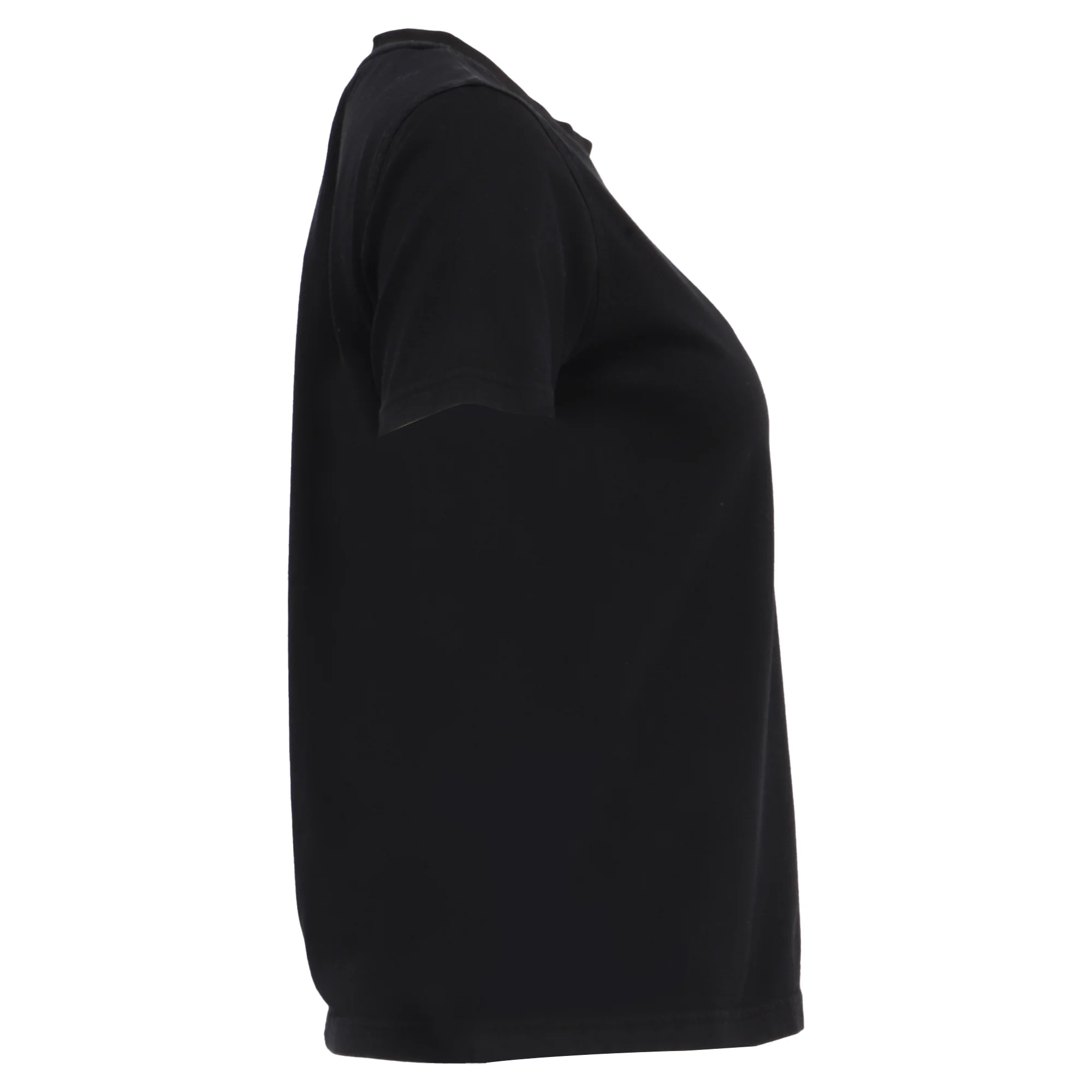 Women's Burberry Logo-Embroidered Crewneck T-Shirt in Black Cotton - Image 3