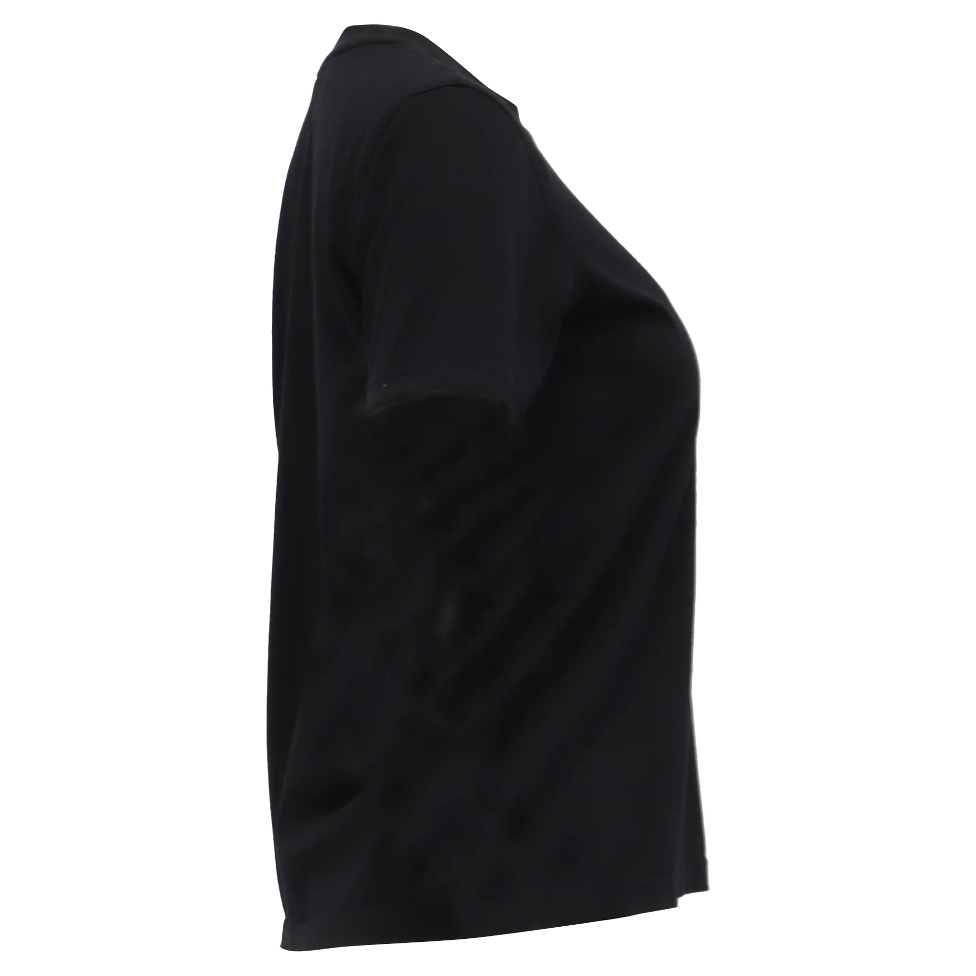 Women's Burberry Logo-Embroidered Crewneck T-Shirt in Black Cotton - Image 3