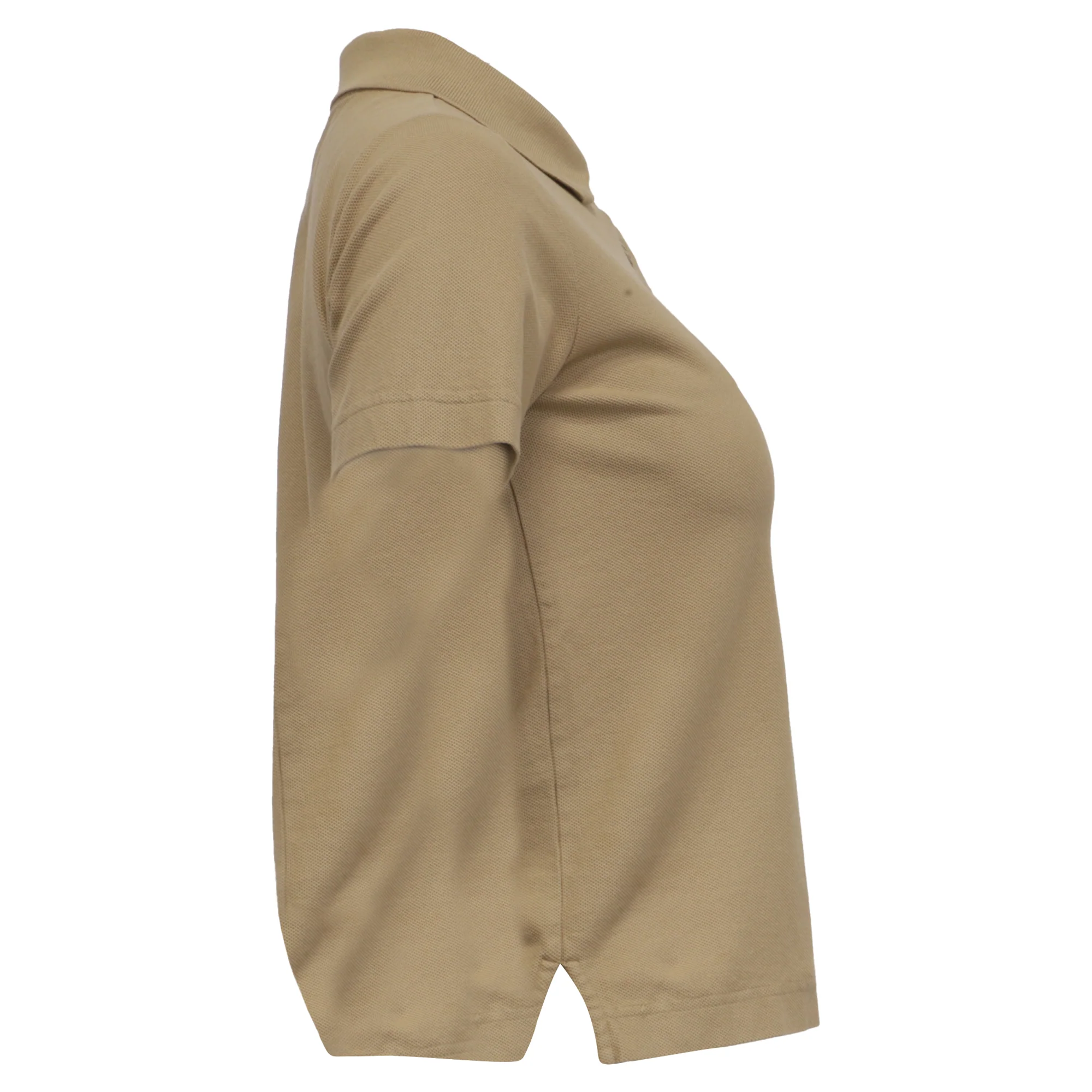 Women's Burberry Logo-Embroidered Polo Shirt in Beige Cotton - Image 3