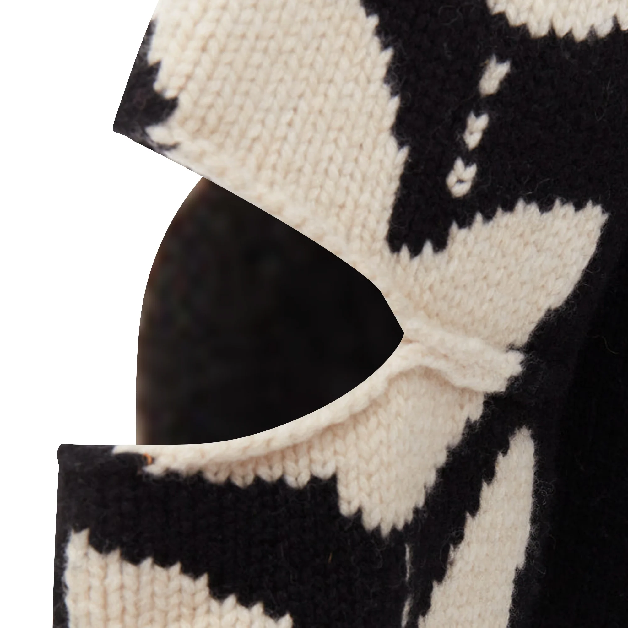 Women's BURBERRY Nyla black cream merino wool cashmere logo intarsia cut out cardigan S - Image 6