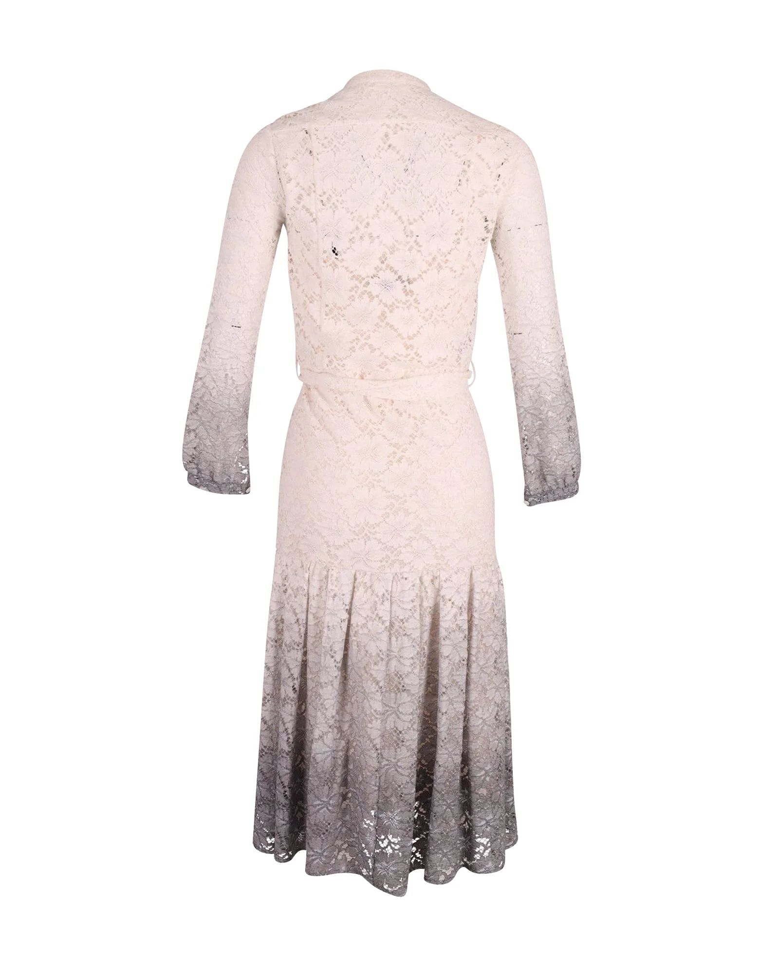 Women's Burberry Prorsum Degrade Lace Dress in Ombre White/Grey Triacetate - Image 6