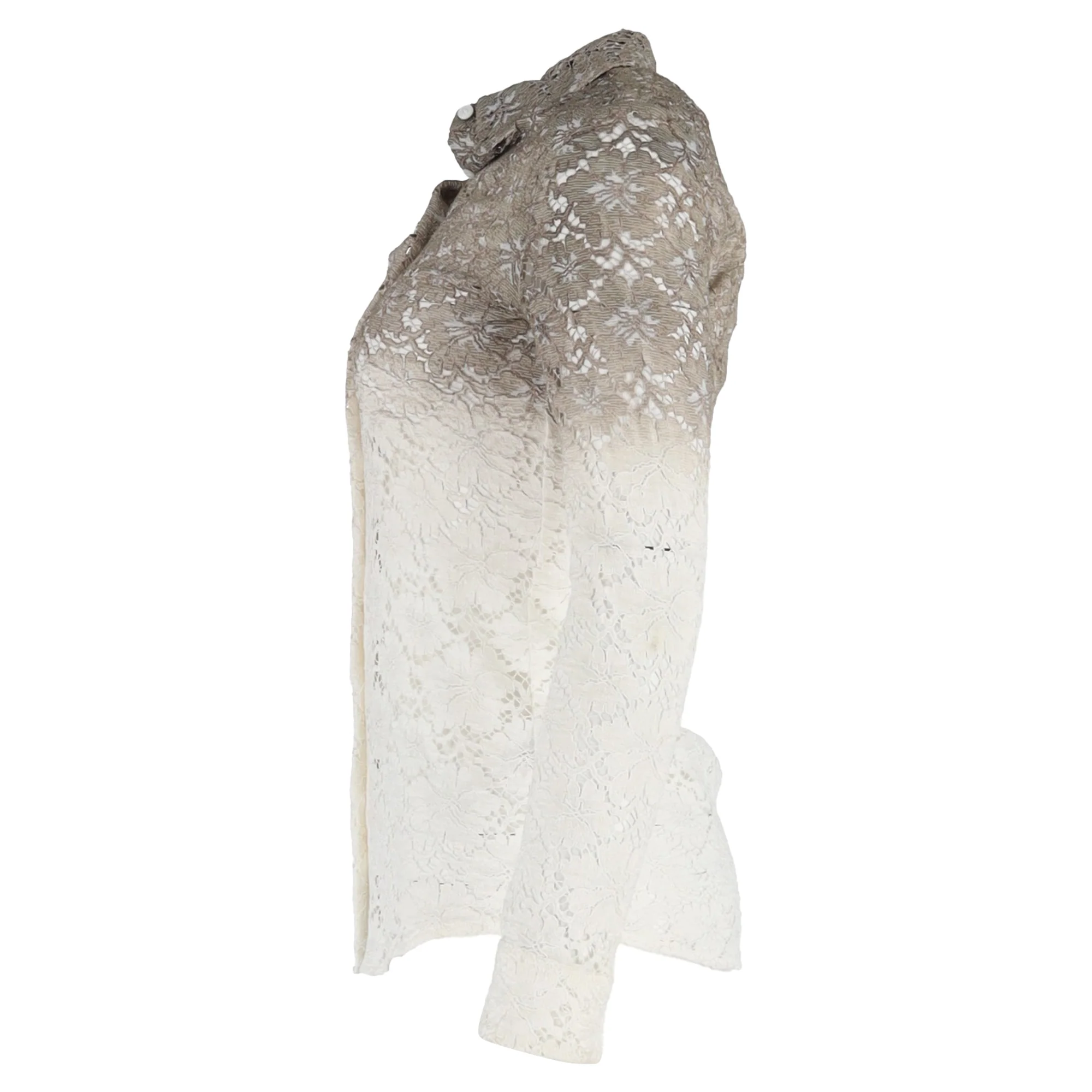 Women's Burberry Prorsum Ombre Lace Shirt in Multicolor Rayon - Image 2