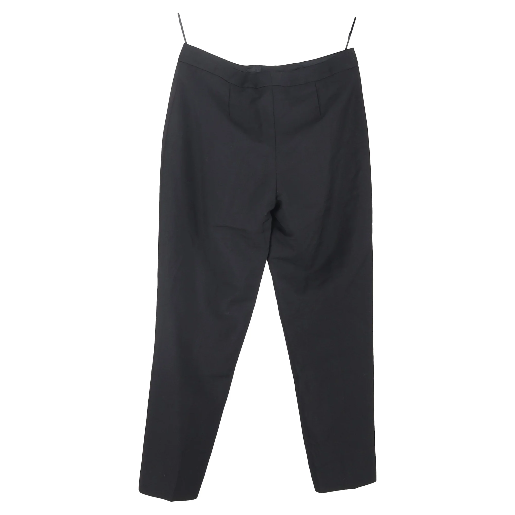 Women's Burberry Straight-Leg Trousers in Black Wool - Image 2