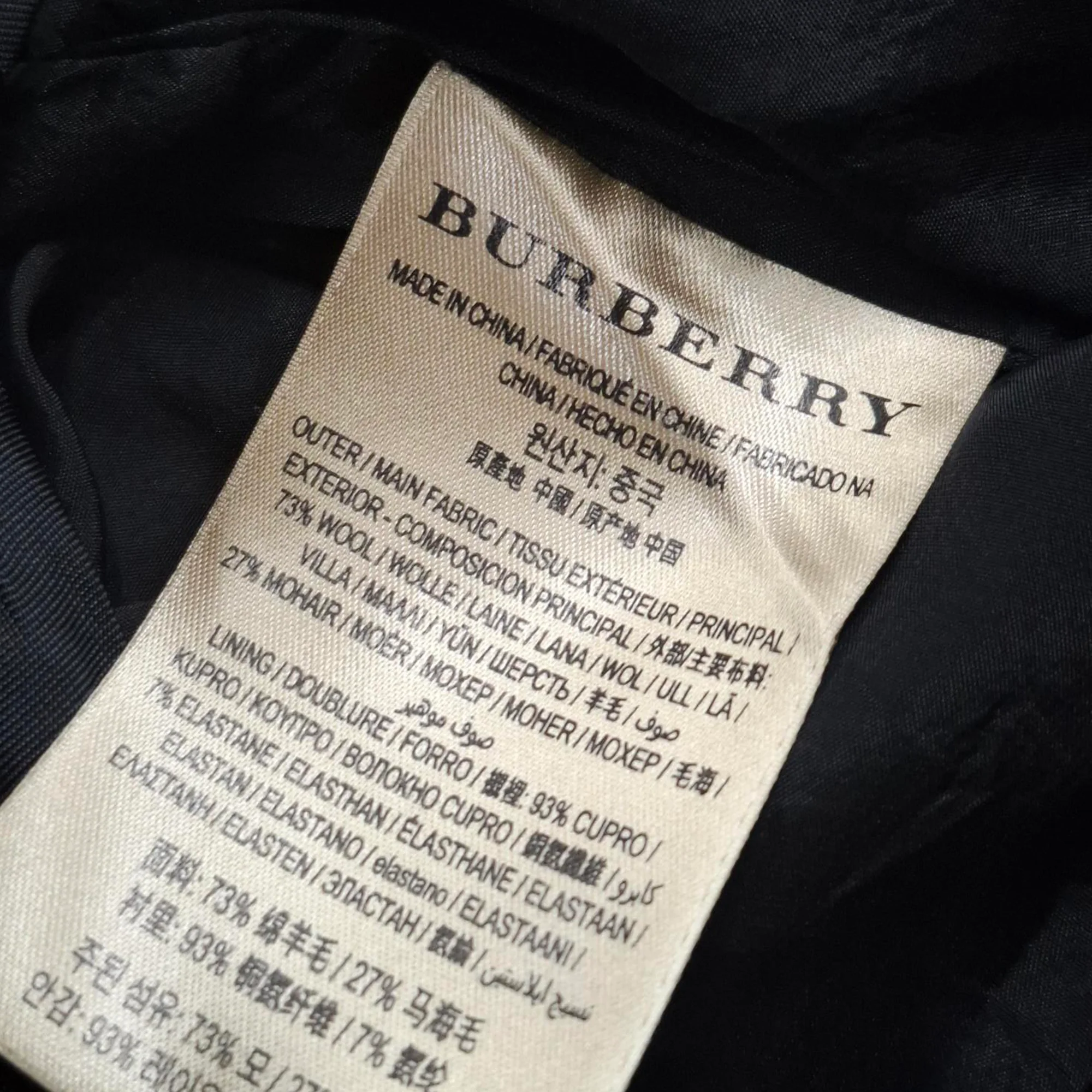 Women's Burberry Straight-Leg Trousers in Black Wool - Image 4